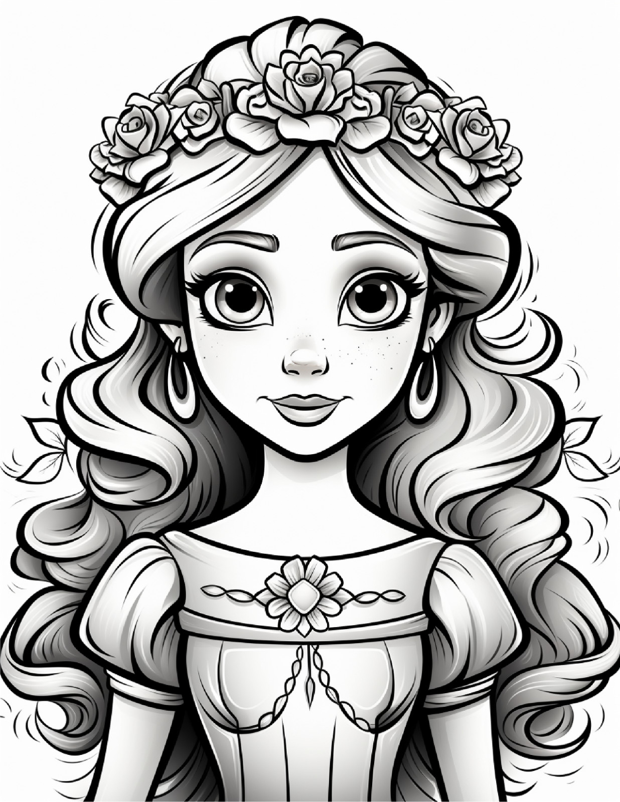 Princess Coloring BookEasy & Relaxing Designs for Adults, Teens, Beginners