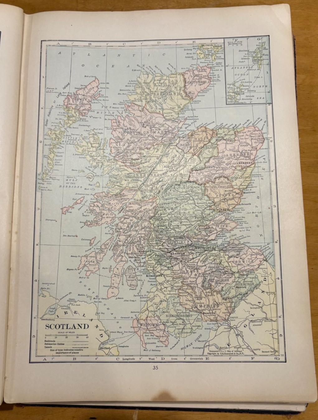Doubleday Page & Co’s Geographical Manual and New Atlas 1917 Vintage, 392 pp
