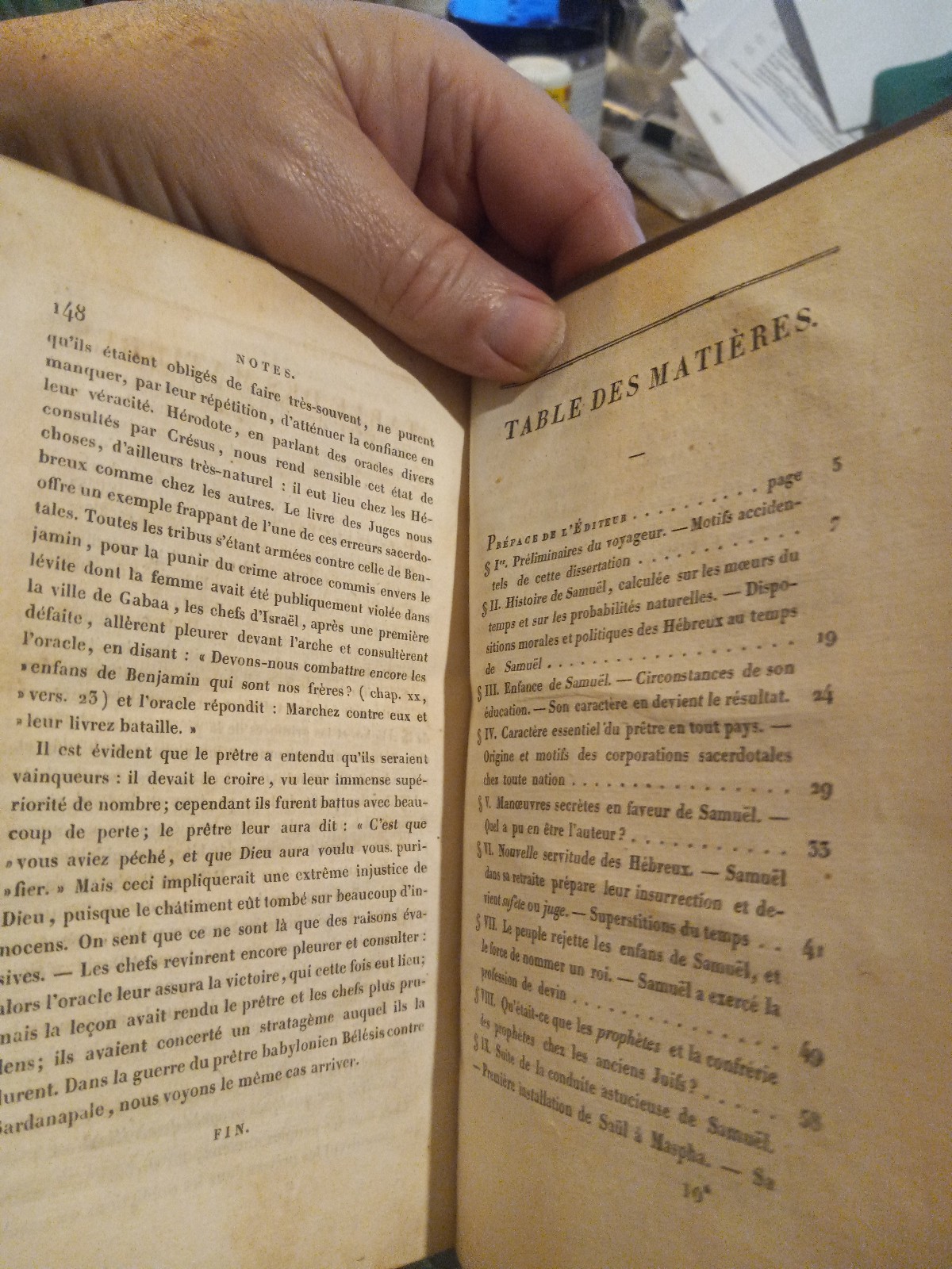 1822 HISTORY BOOK IN FRENCH SIGNED BY MARIO PEDRO ARATA! – HISTOIRE DE SAMUEL