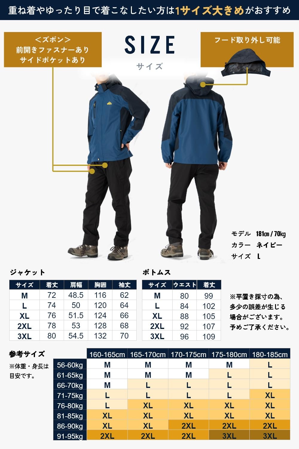 [BENKE] [Supervised by a Yakushima Mountain Climbing Guide] Outdoor Jacket and P