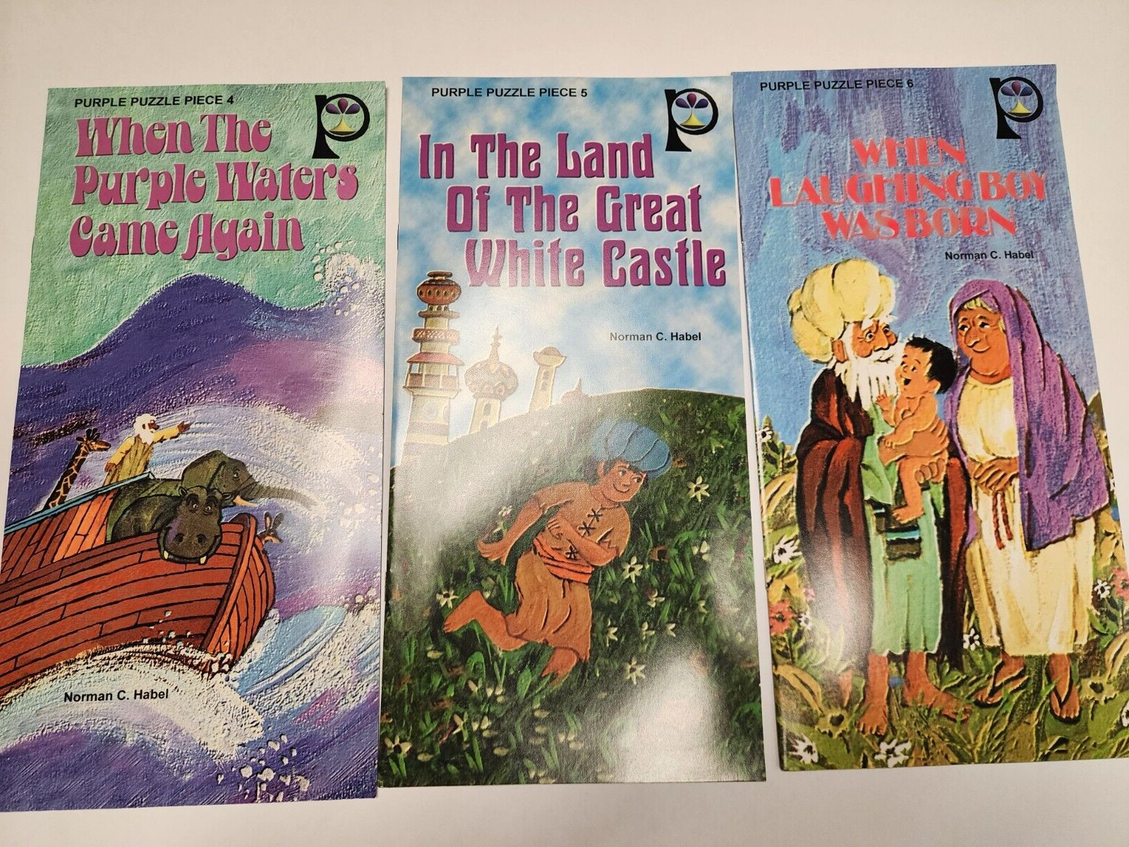 Lot of 6 Purple Puzzle Piece Tree Books 1-6 Homeschool Christian Norman C Habel