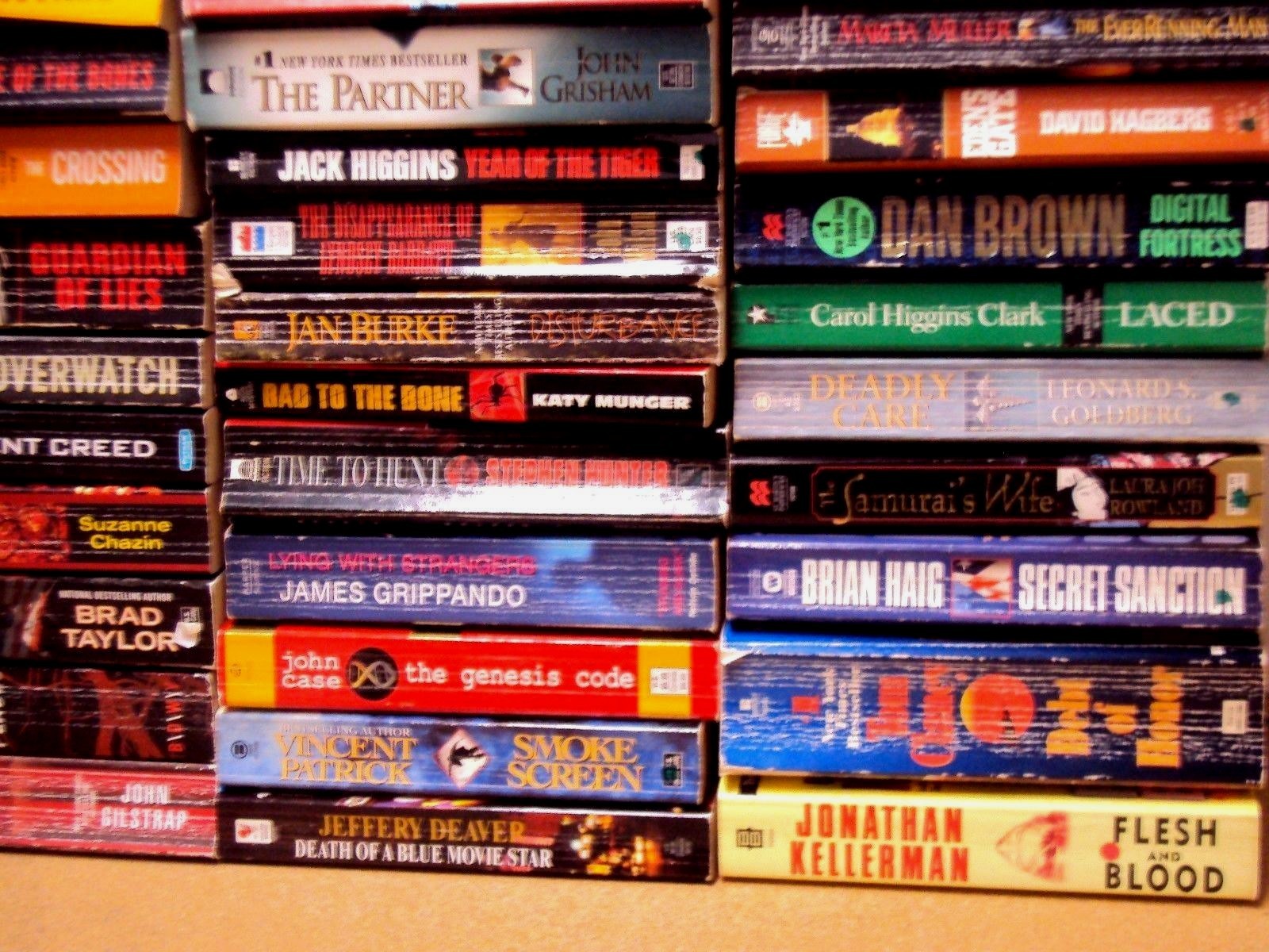 Lot 12 Mystery Thriller Action Fiction Paperback Book Random Pick Author Title