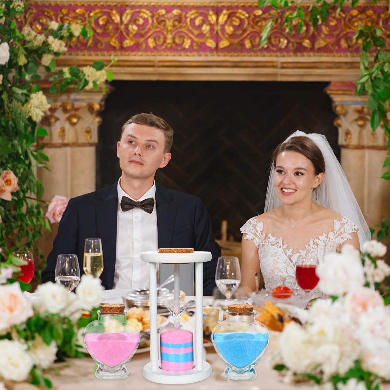 Unity Sand for Wedding Ceremony Set – 3 Pcs Small to Medium, White