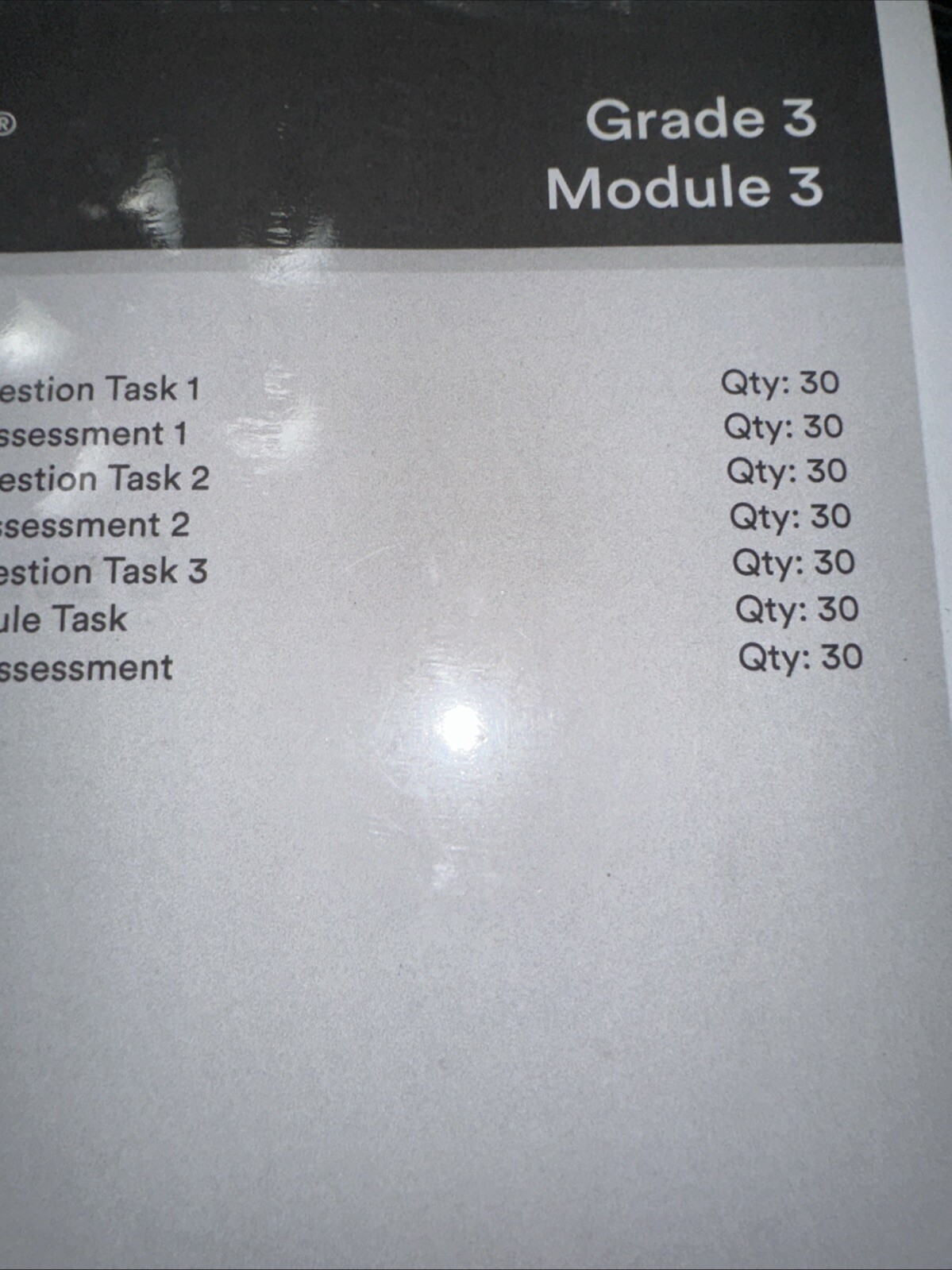 Great Minds Grade 3 Module 3 assessment pack