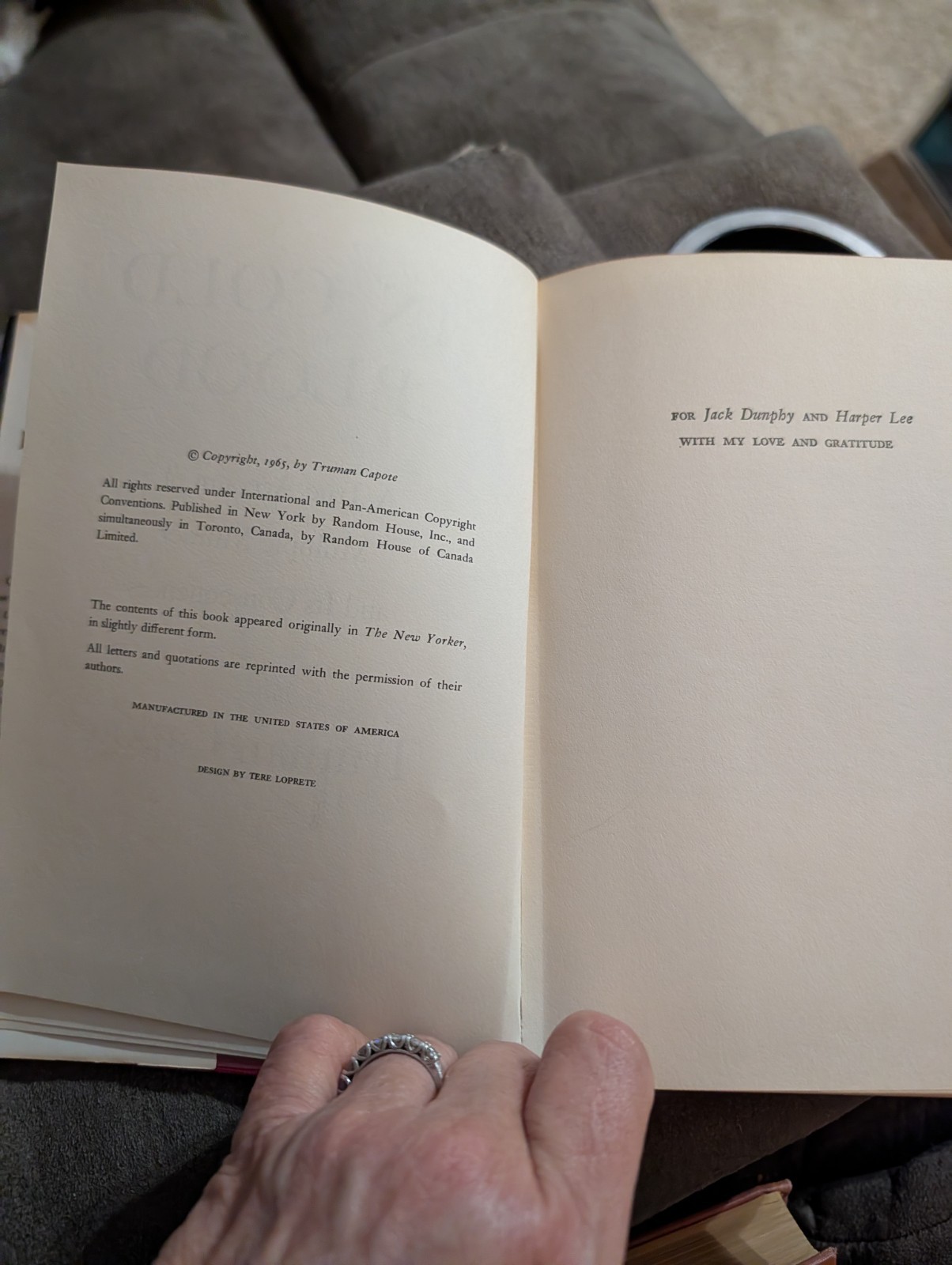 Truman Capote In Cold Blood Hardcover 1965 Random House True Crime