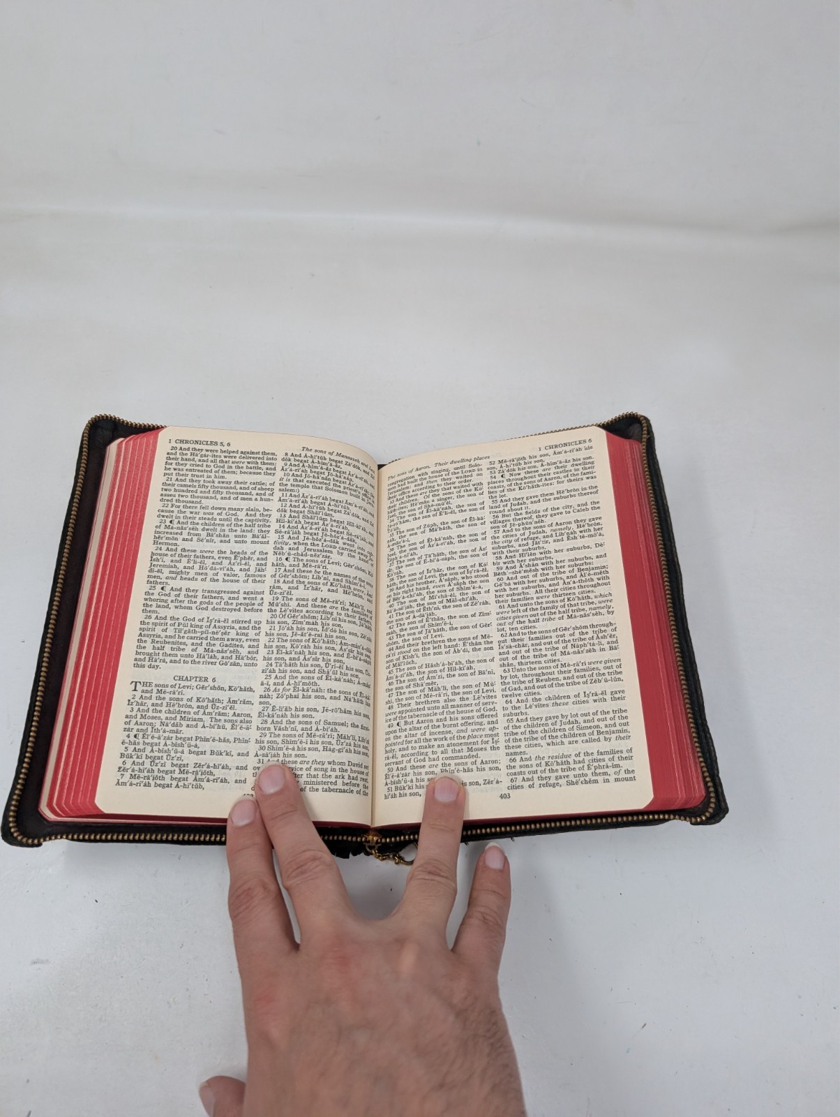 Vintage American Bible Society Holy Bible Leather Zip Zipper Maps 1961 50s 60s