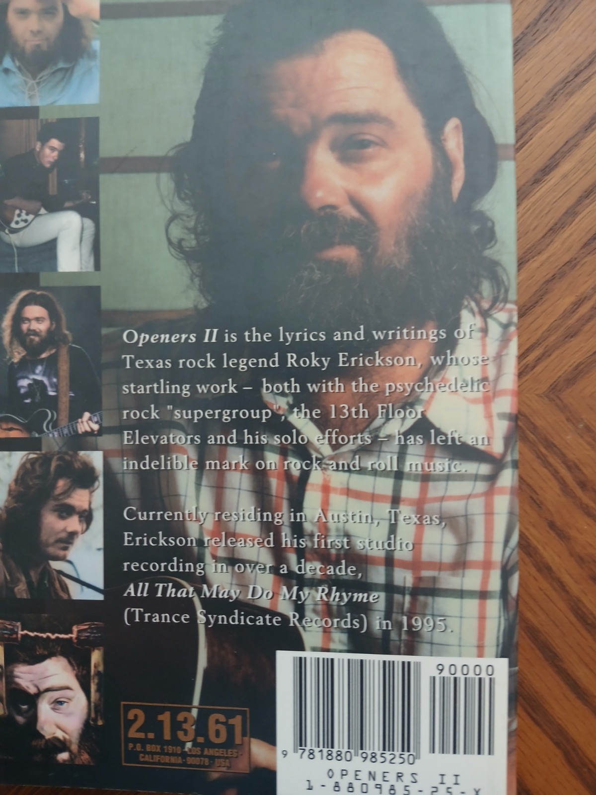 Openers II; 2.13.61; Erickson, Roky; 1995; First Printing; Signed