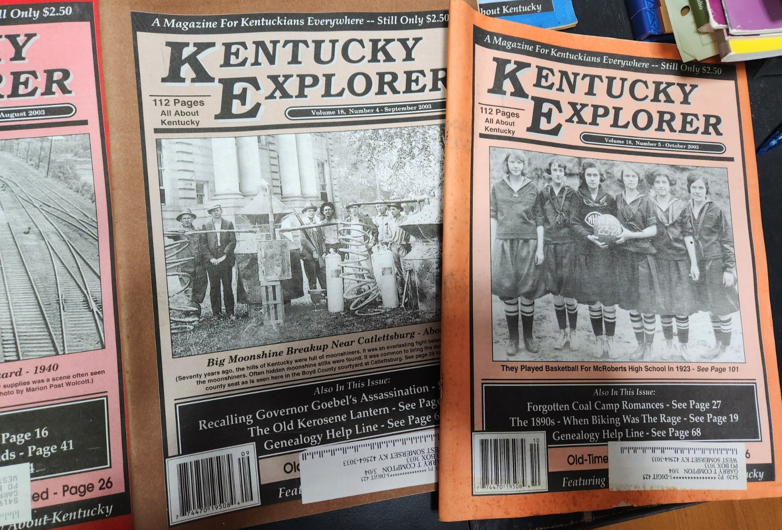 Kentucky Explorer Magazine 2003 – Lot of 9 Issues – Good preowned condition