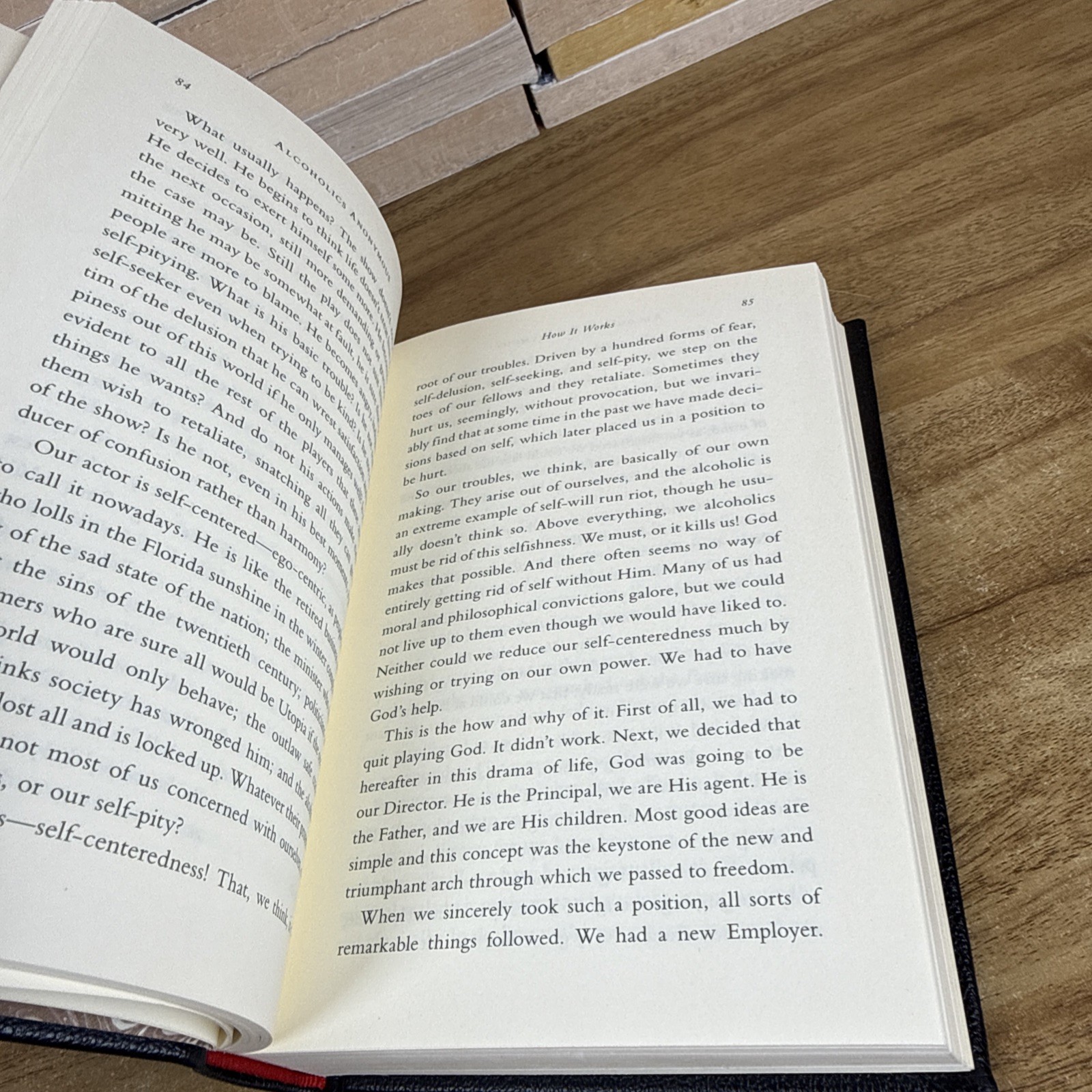 ALCOHOLICS ANONYMOUS 75th Anniversary Deluxe Vegan Leather Bound Bill Wilson New