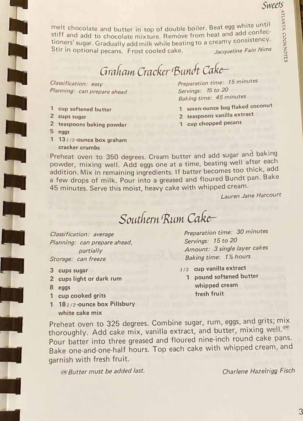 Atlanta Cooknotes The Junior League of Georgia 1983 Spiral 440 Pages Cookbook