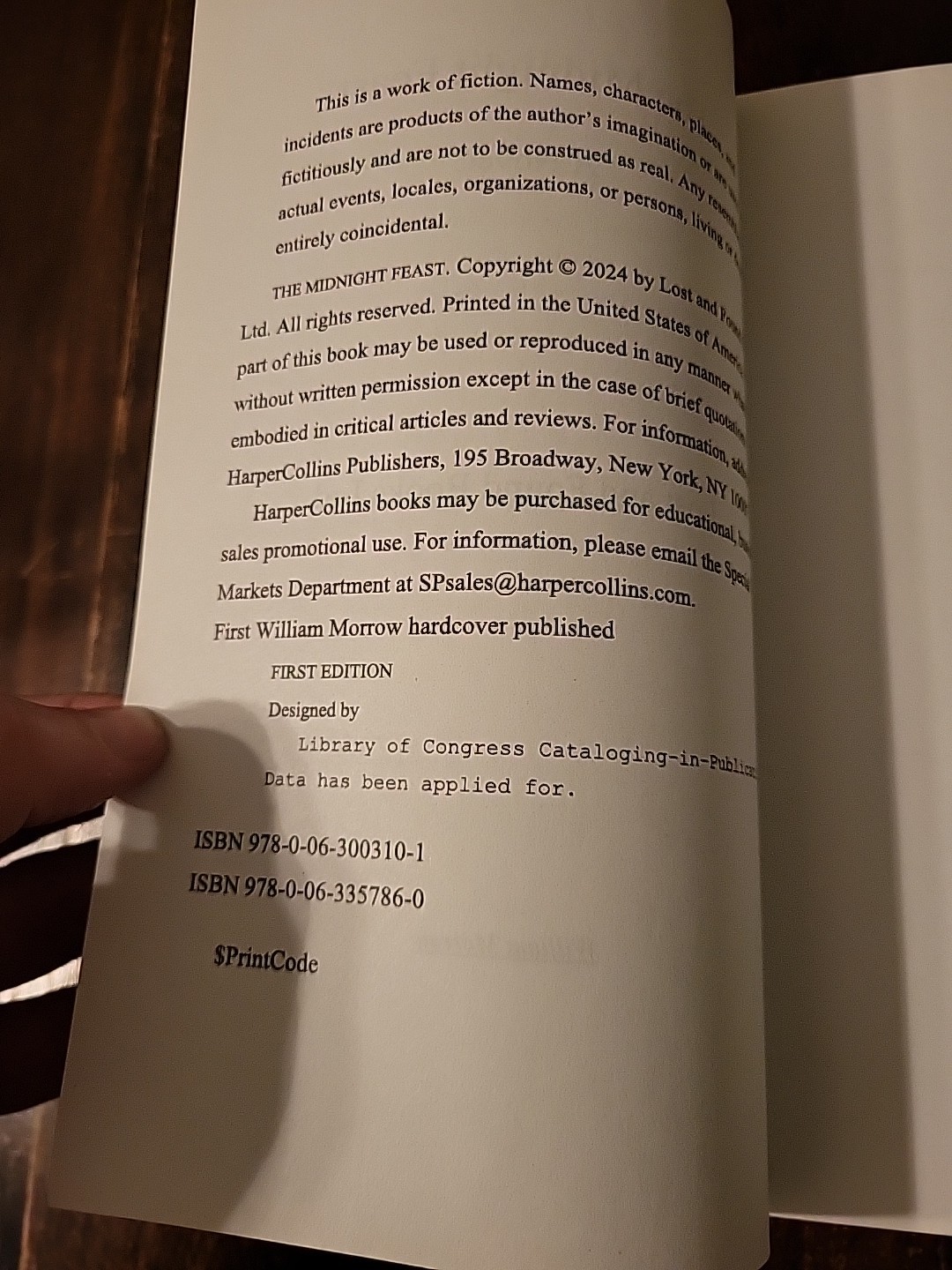 The Midnight Feast: A Novel; Foley, Lucy ARC Advance Reader Copy Proof Paperback