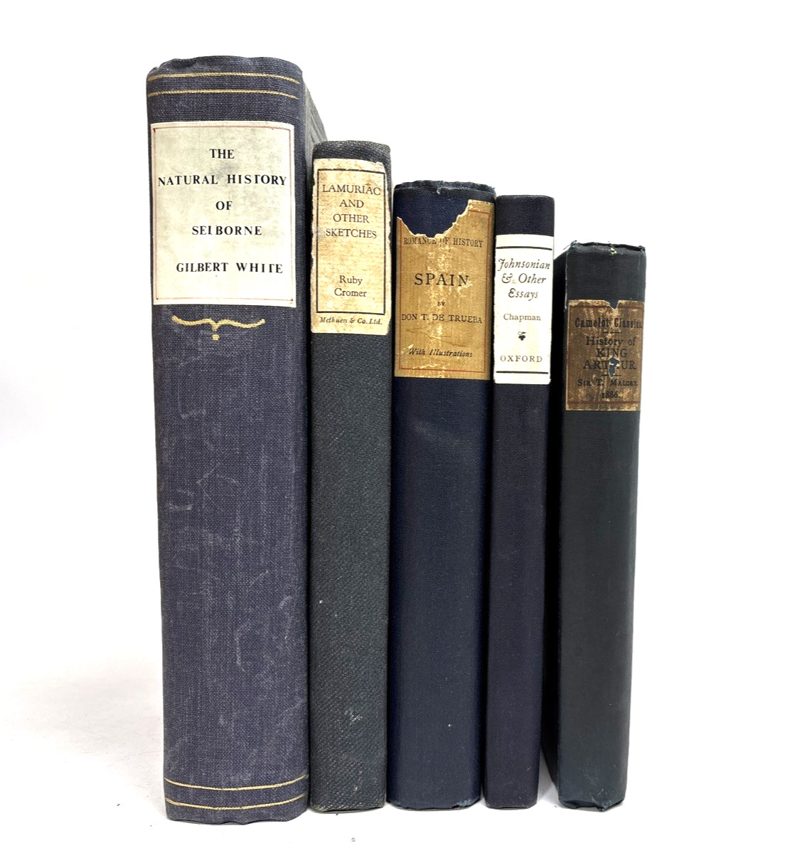 Collection of Old Books for Decoration. 14cm shelf space.