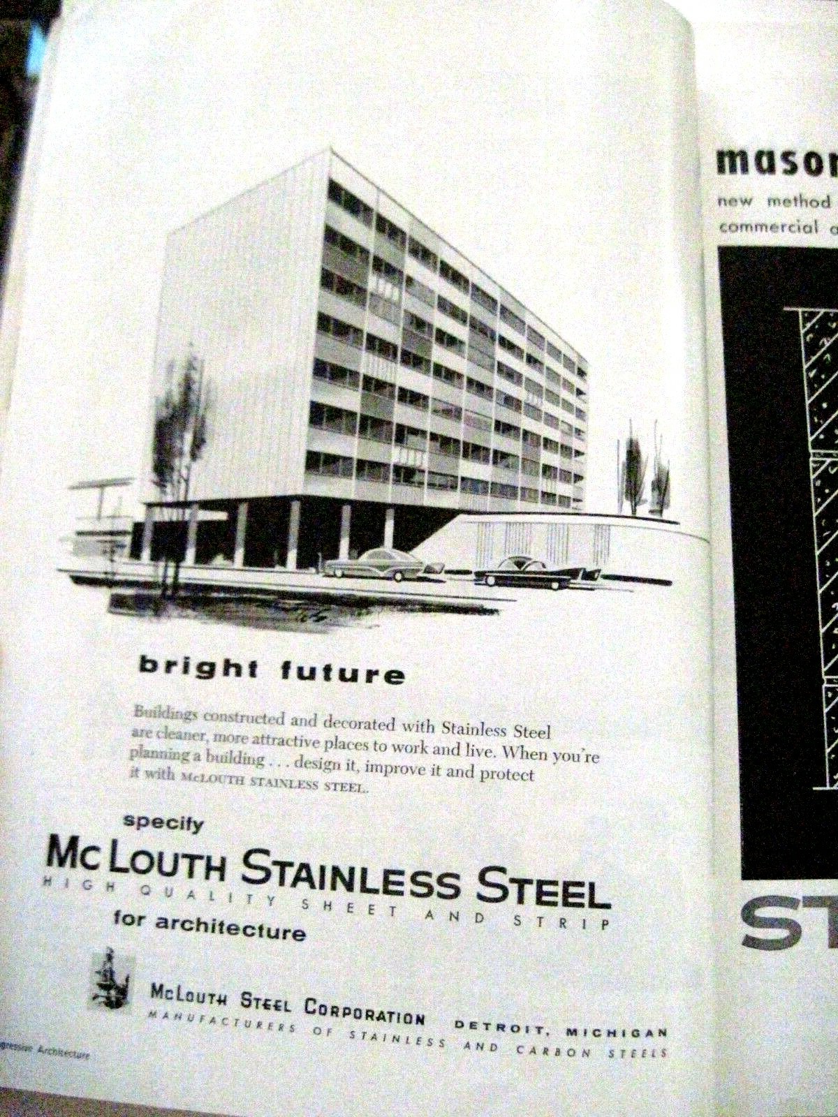 April 1958 Magazine “Progressive Architecture” w/ 264 Pages of Building Designs*