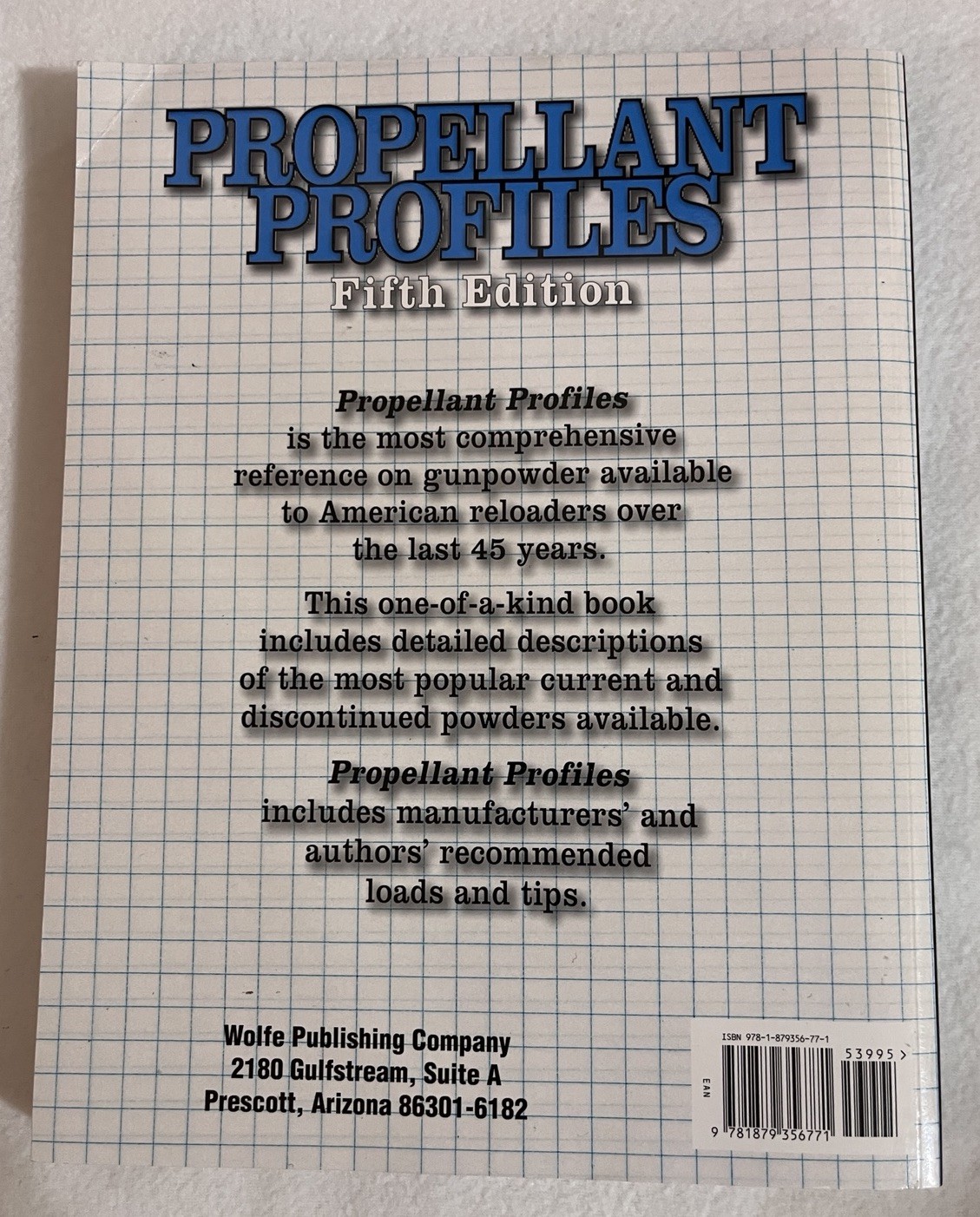 Propellant Profiles 5th Edition Paperback Wolfe Publishing