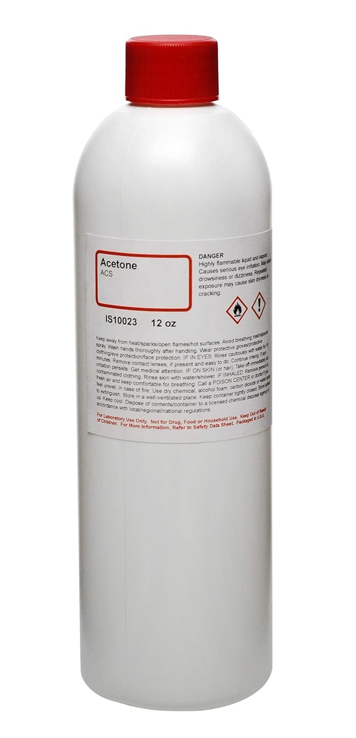 Acetone Anhydrous – Premium ACS Grade 12oz – The Curated Chemical Collection New