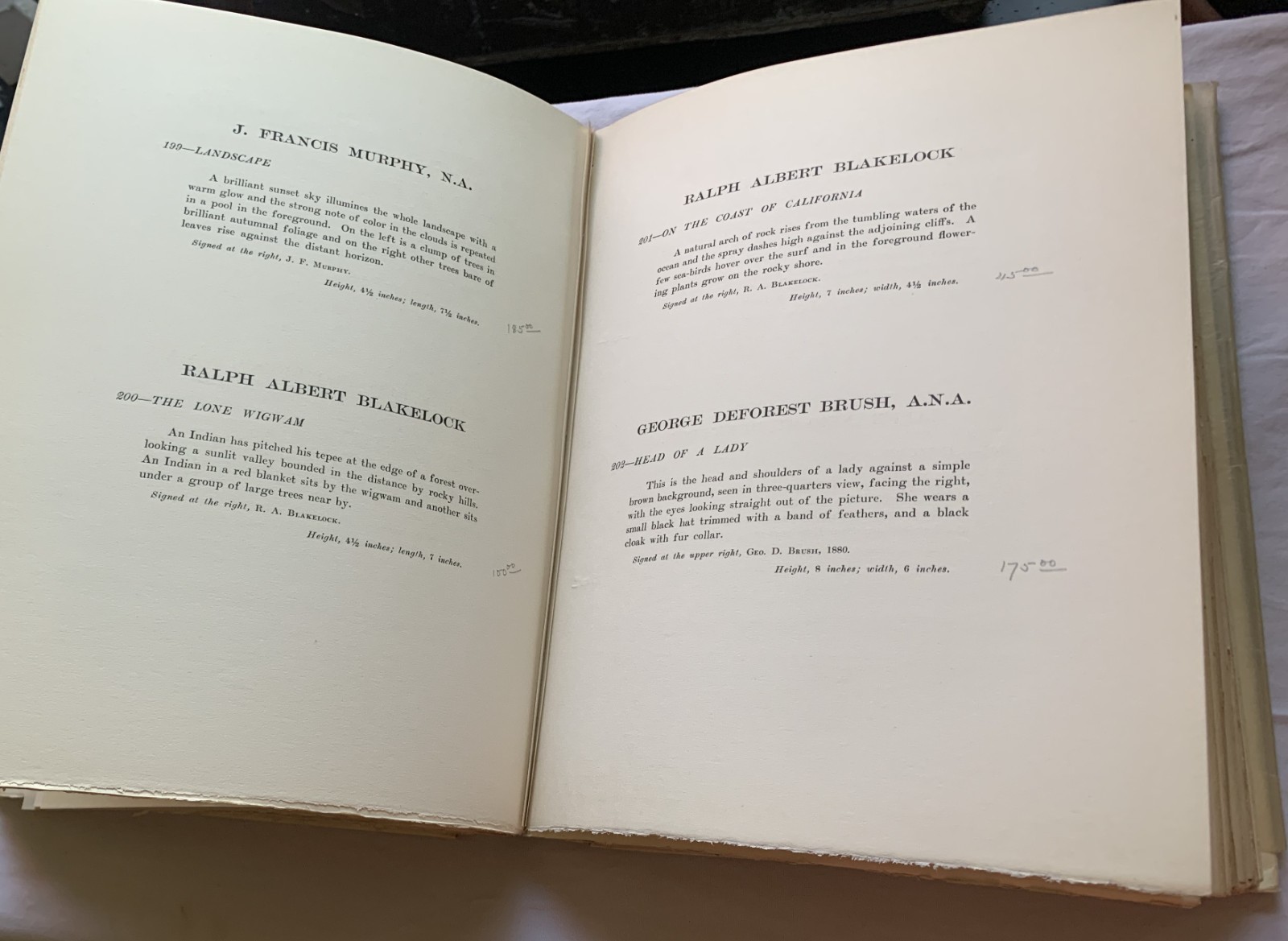 ILLUSTRATED ART CATALOGUE~ PRIVATE COLLECTION OF THE LATE FREDRICK S. GIBBS 1904