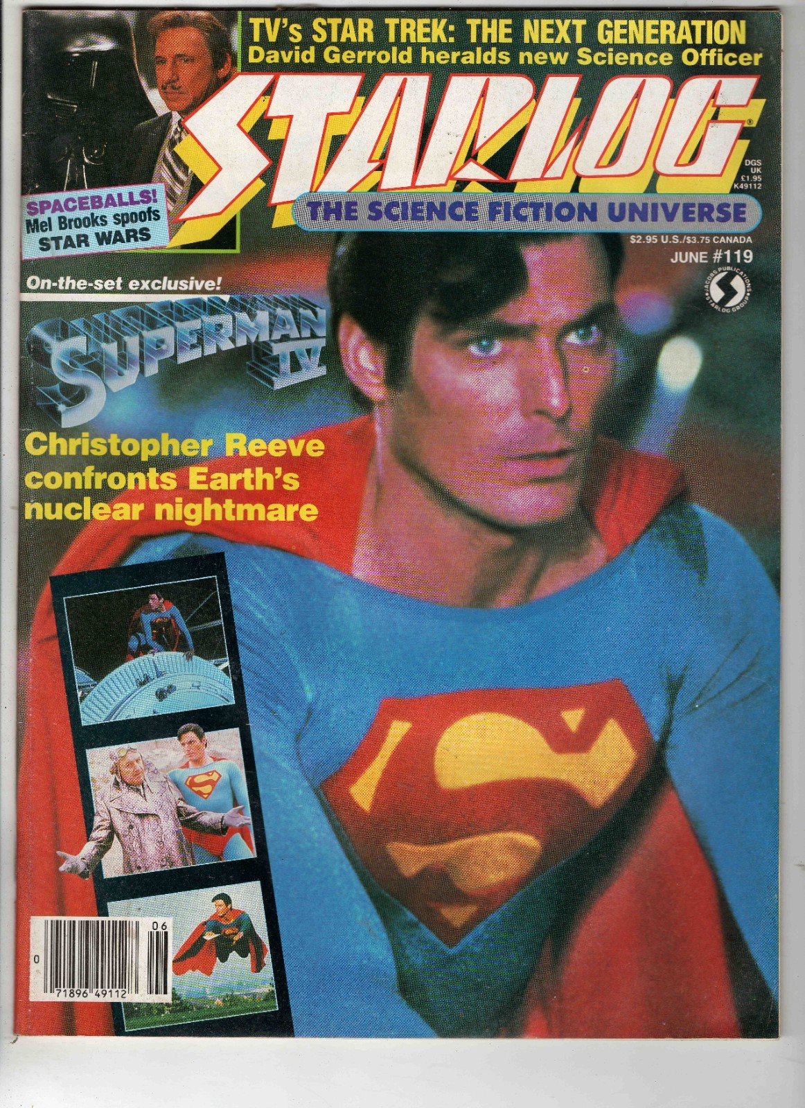 Starlog Magazine #119 1987 Christopher Reeve Superman
