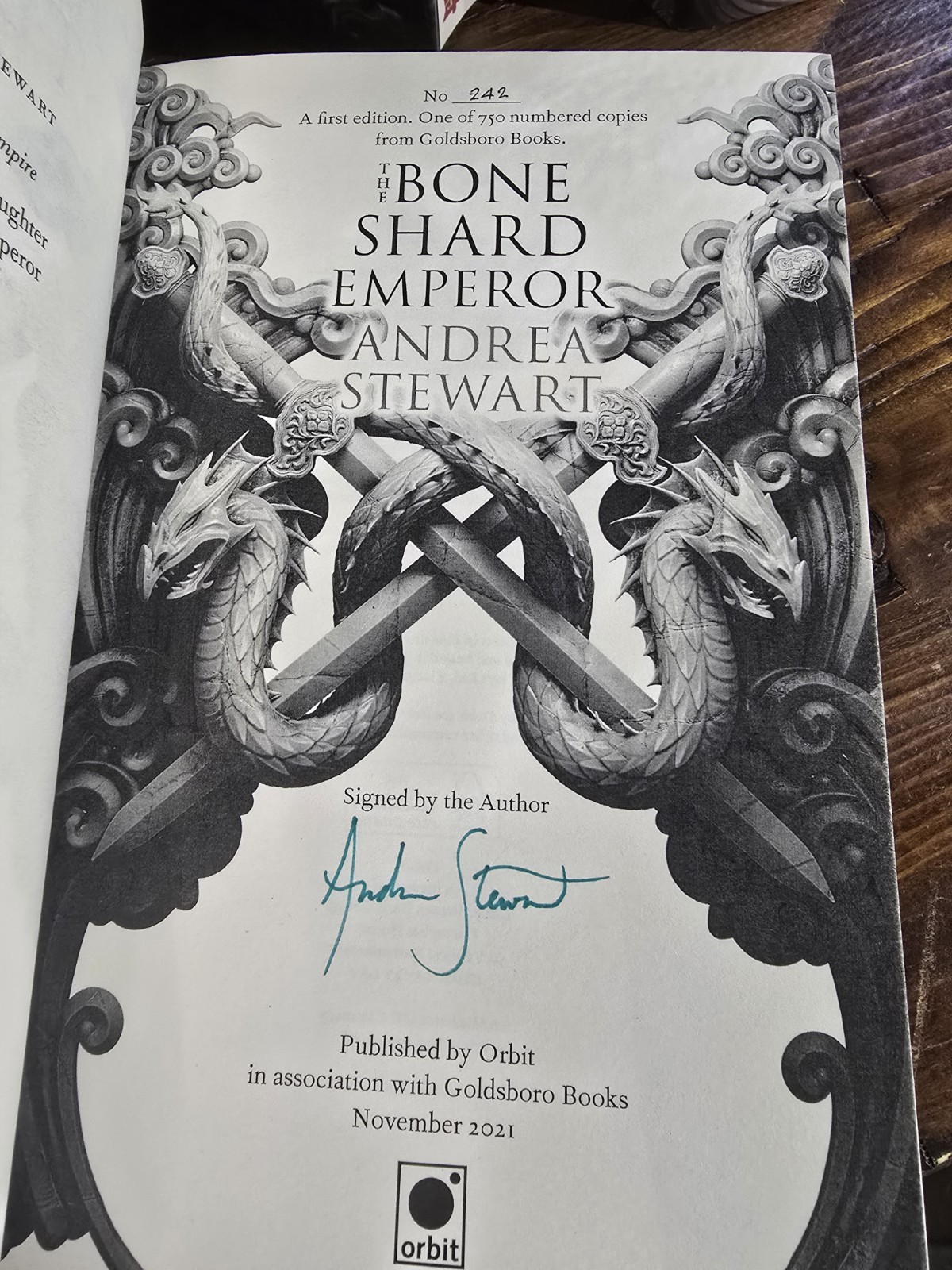 The Drowning Empire By Andrea Stewart Goldsboro Edition Numbered Sprayed Edges