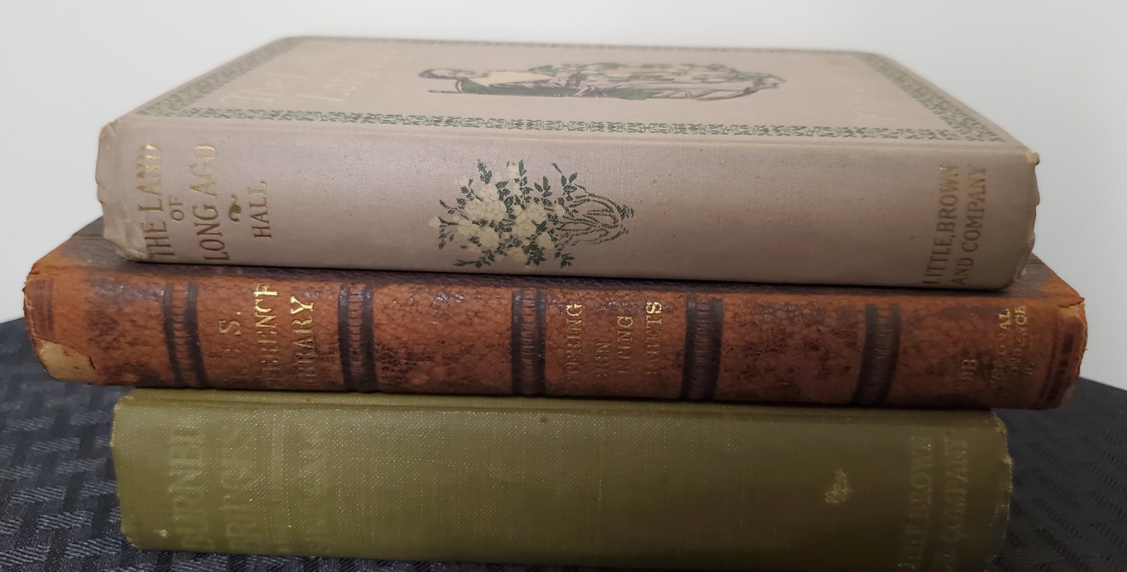 3 Antique Books, Land Of Long Ago, I.C S. Reference Library, Burned Bridges