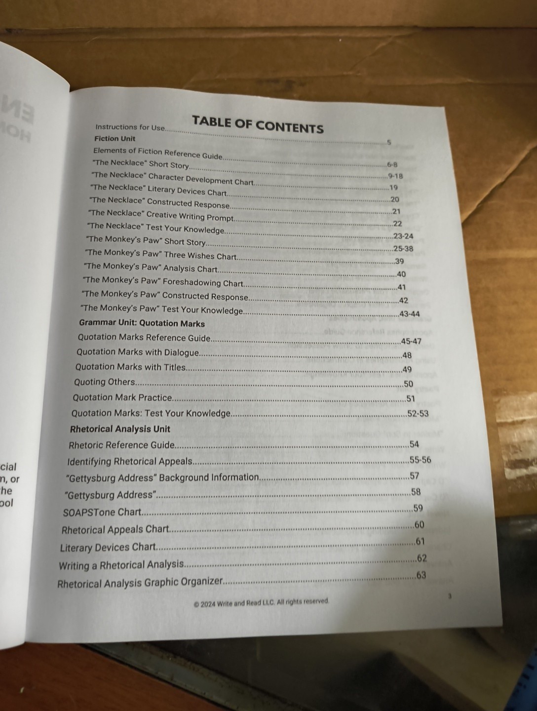 English Language Arts Homeschool Curriculum Workbook Grade 8