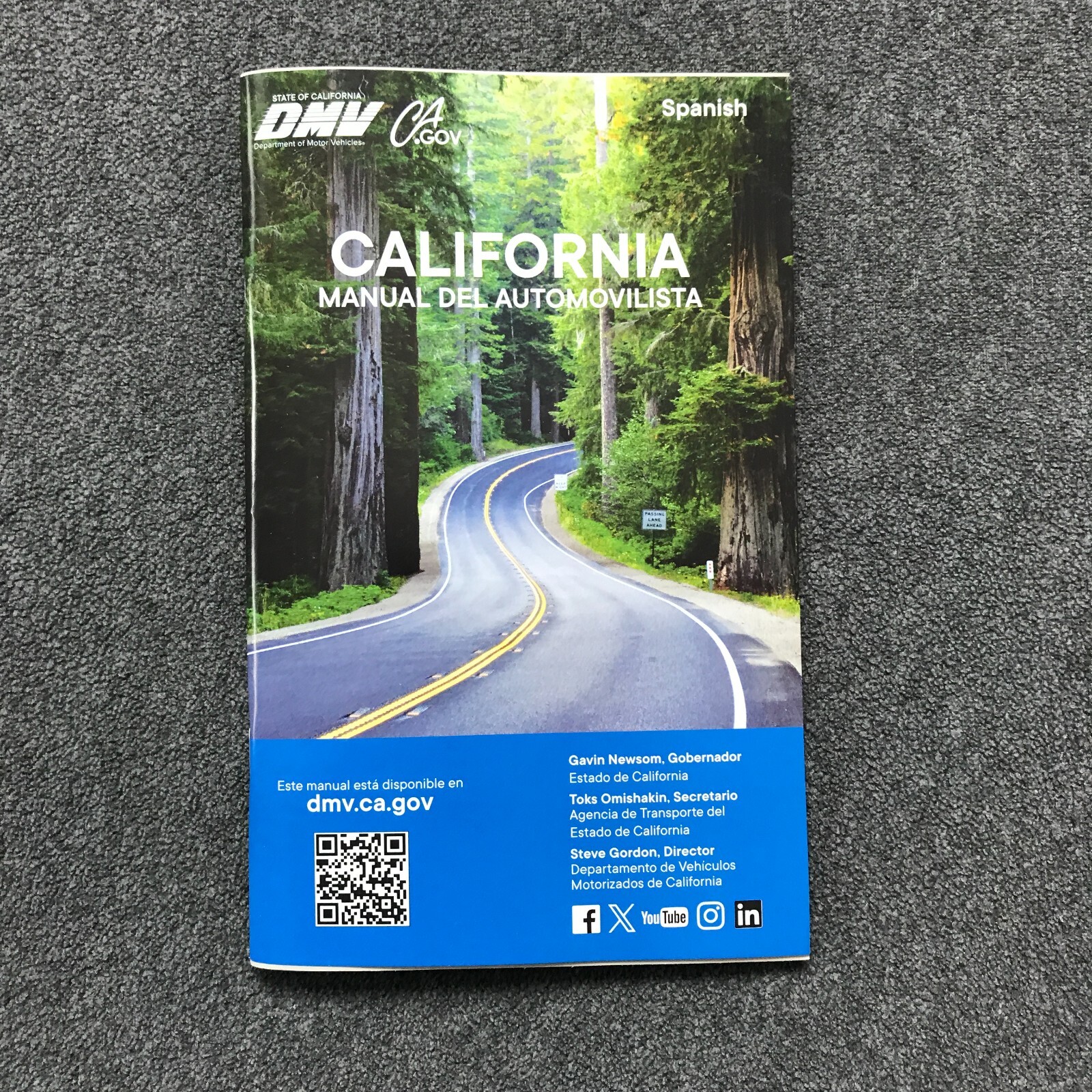 SPANISH Edition CALIFORNIA DMV DRIVER’S HANDBOOK, SPANISH LANGUAGE 50+ pages