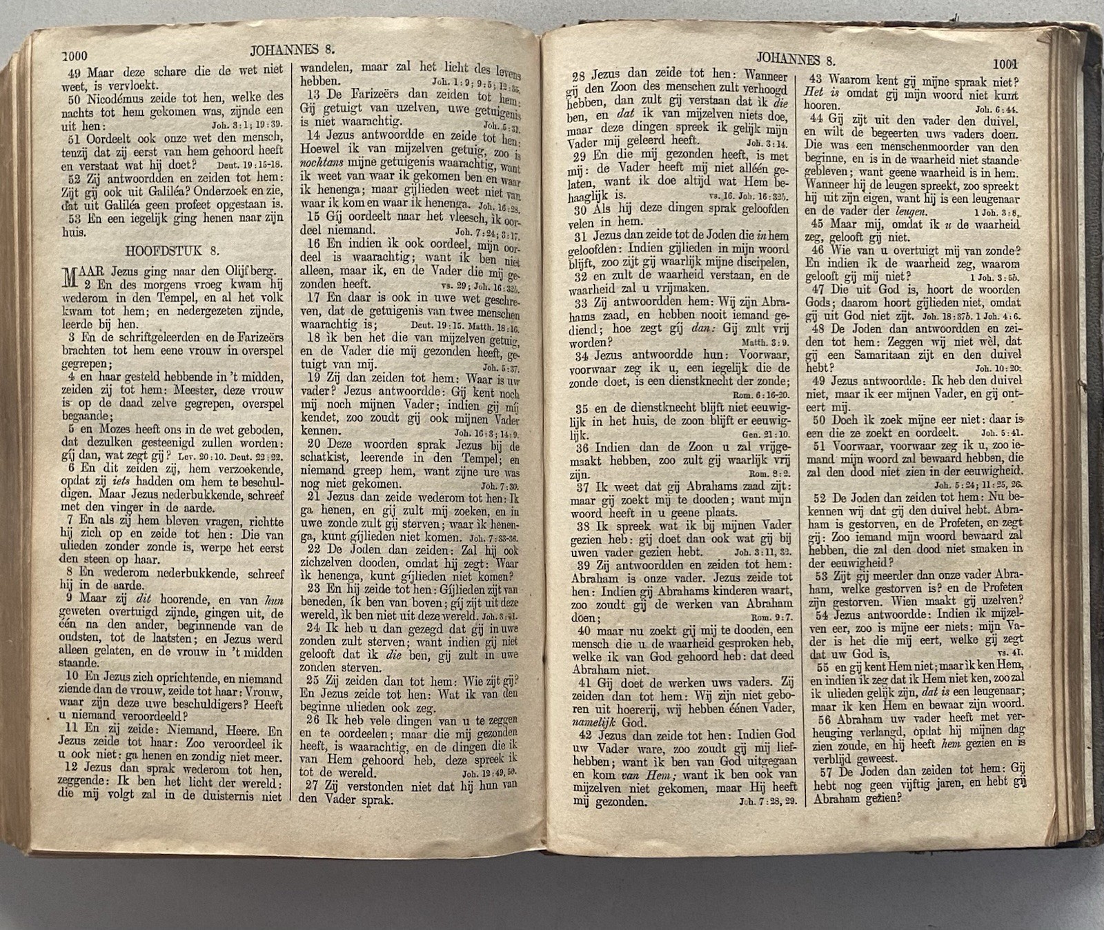 Antique 1916 Dutch Text Bible Bijbel Statenvertaling Old & New Testaments Octavo