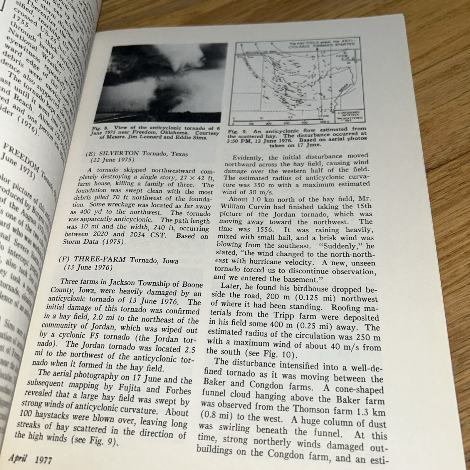 1977 ANTICYCLONIC TORNADOES by T. THEODORE FUJITA from Weatherwise Magazine