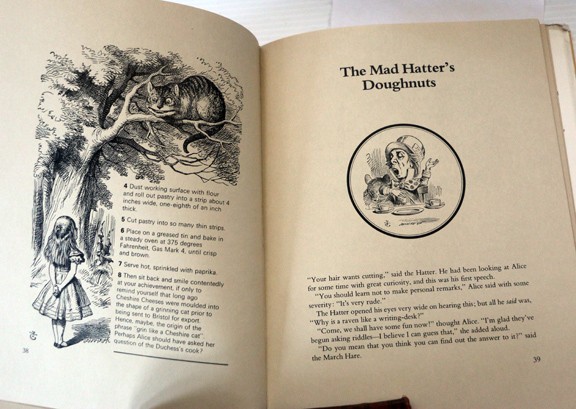 Vintage Alice’s Cookbook a Culinary Diversion, John Tenniel Illustrations, 1975