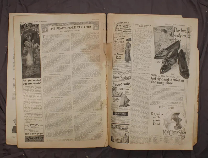 Woman’s Home Companion March 1910 11 x 16 105 pages Fair to Poor Condition