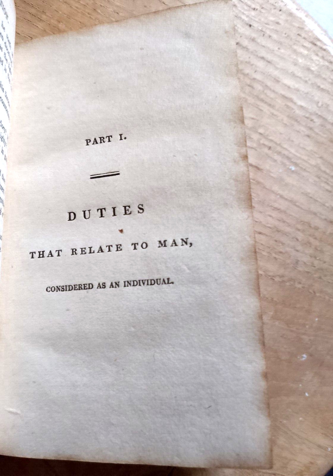Antiquarian, miniature leather binding 12cm x 7cm The Economy of Human Life 1808