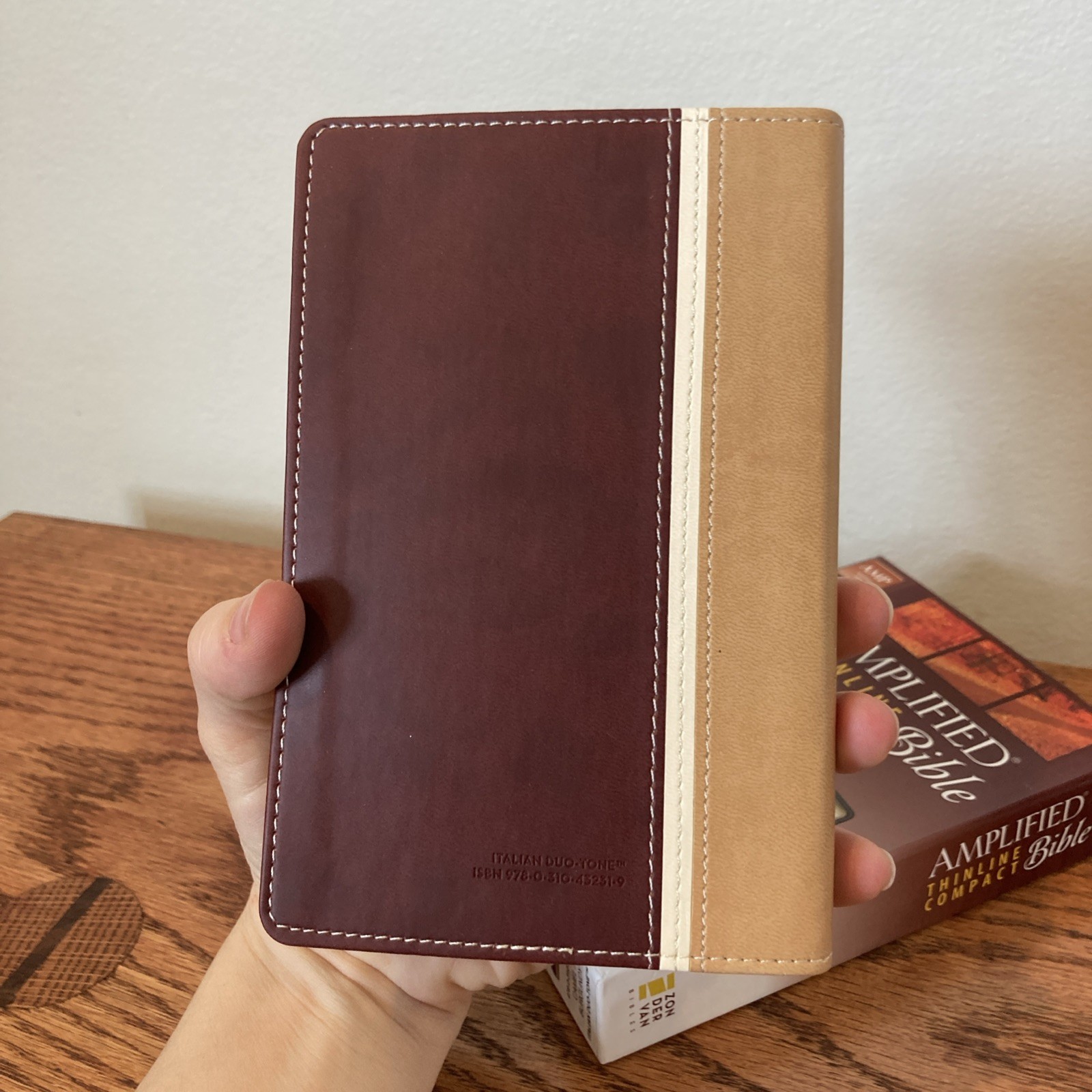 Amplified Classic 1987 Thinline Compact Bible – Brown and Tan Duotone – AMPC