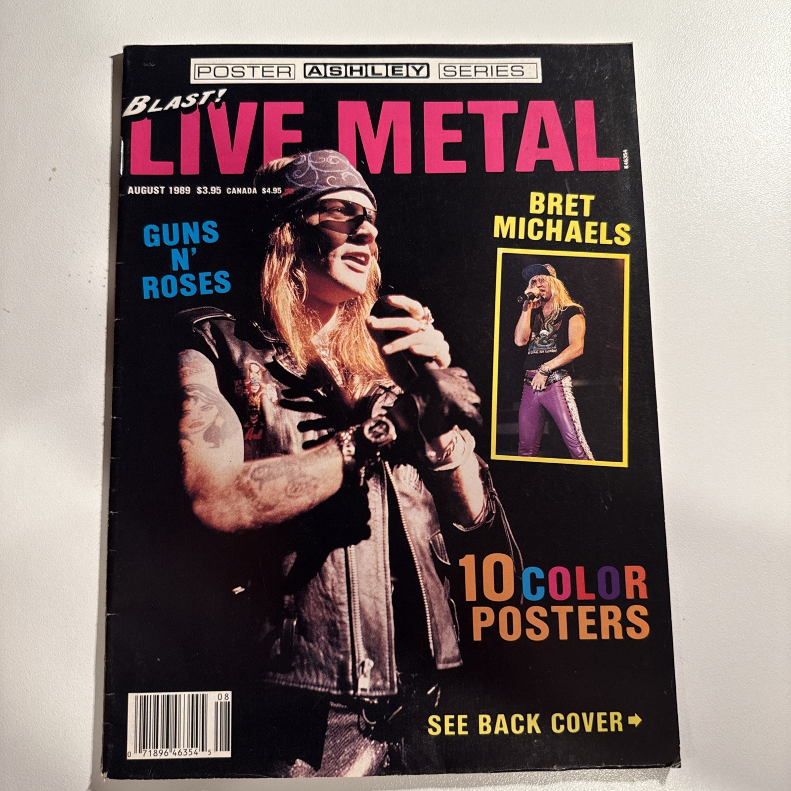 Blast Live Metal Poster Magazine Metallica Poison GNR Def Leppard 1989 Ratt