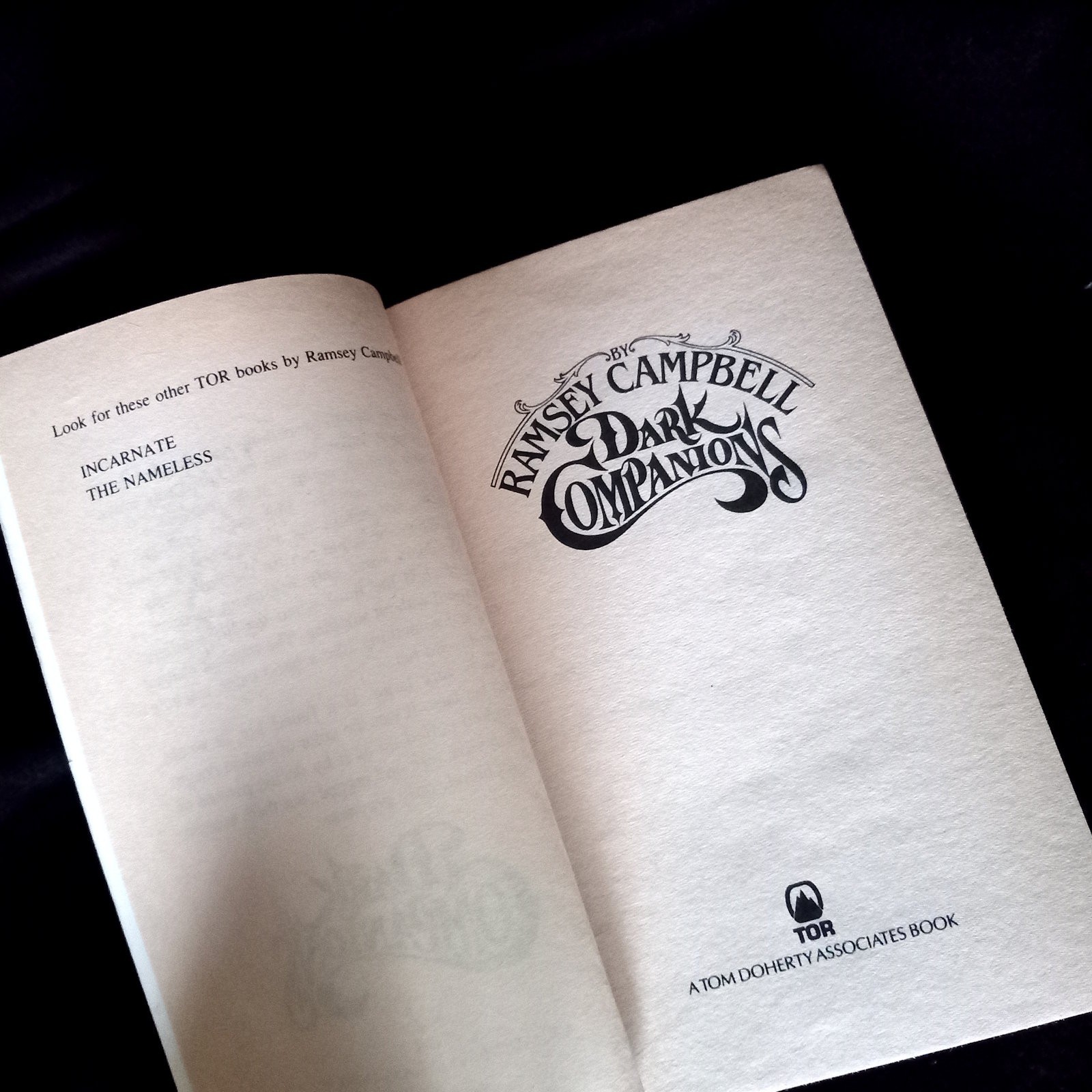 Dark Companions by Ramsey Campbell, Tor Books 1985, Paperback, Collection