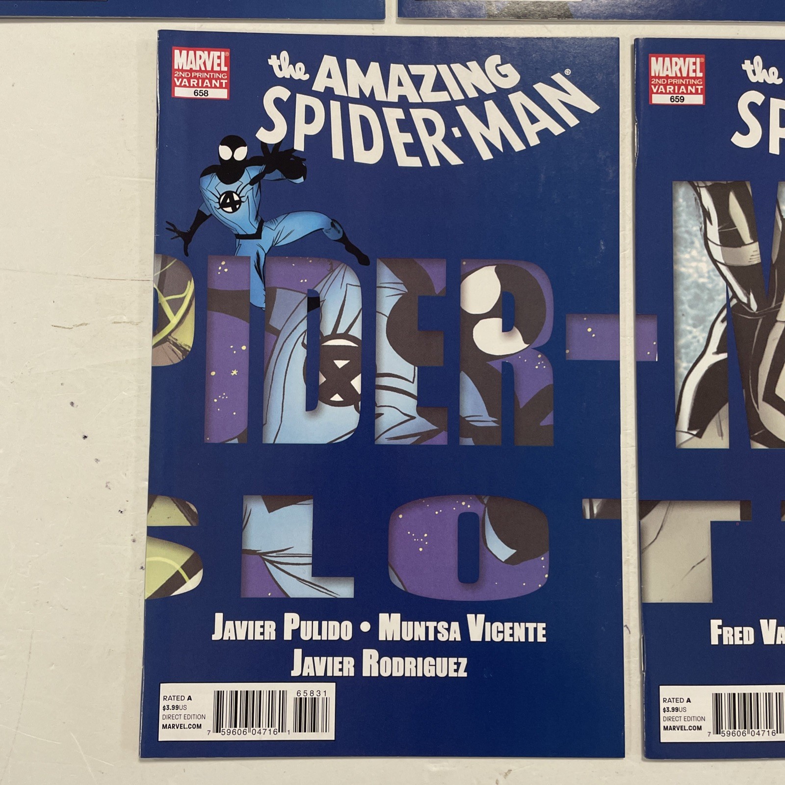 Amazing Spider-man #655-659 2011 2nd Print Variants Complete Puzzle Set