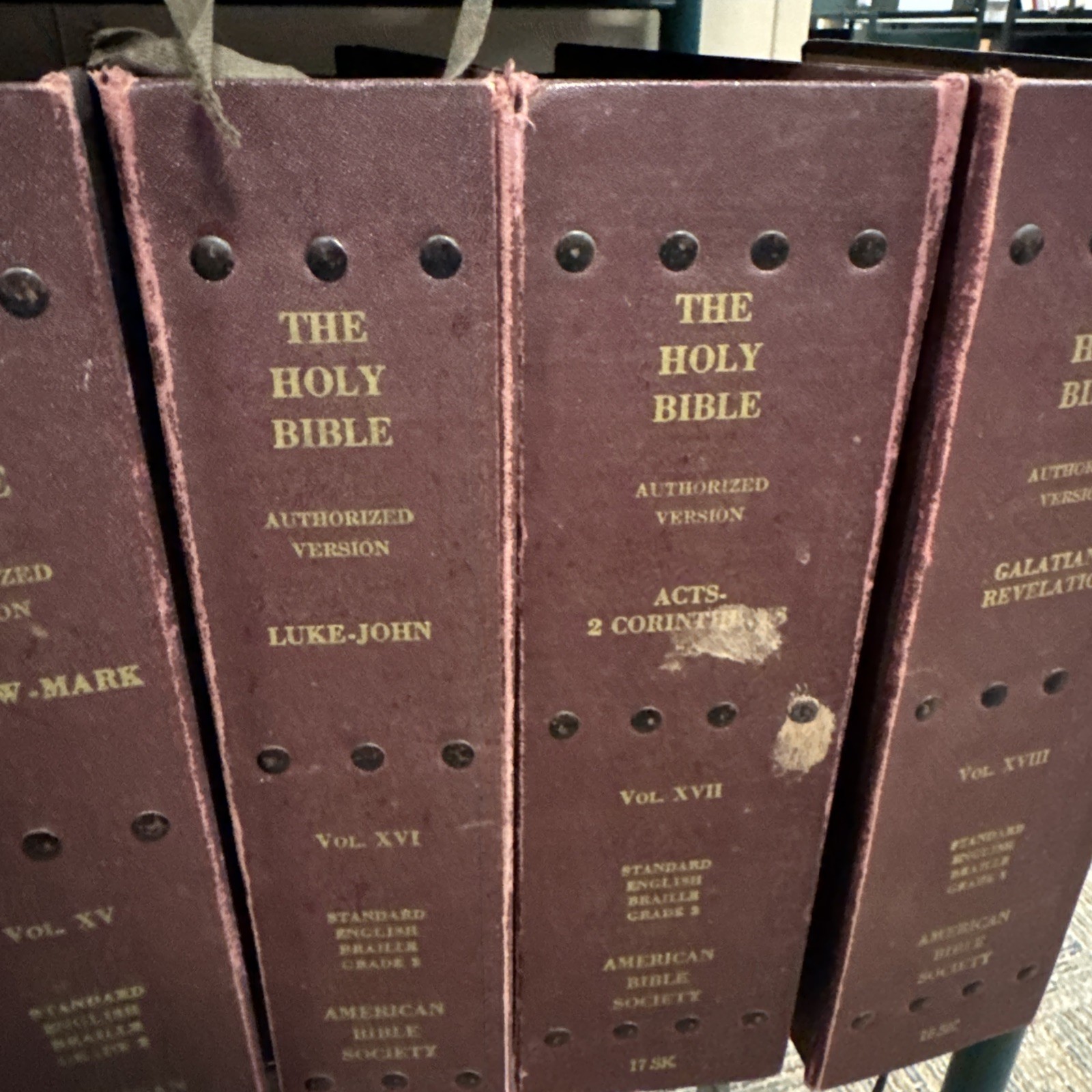King James Version Braille Bible Complete Set 1-18 Standard English Braille