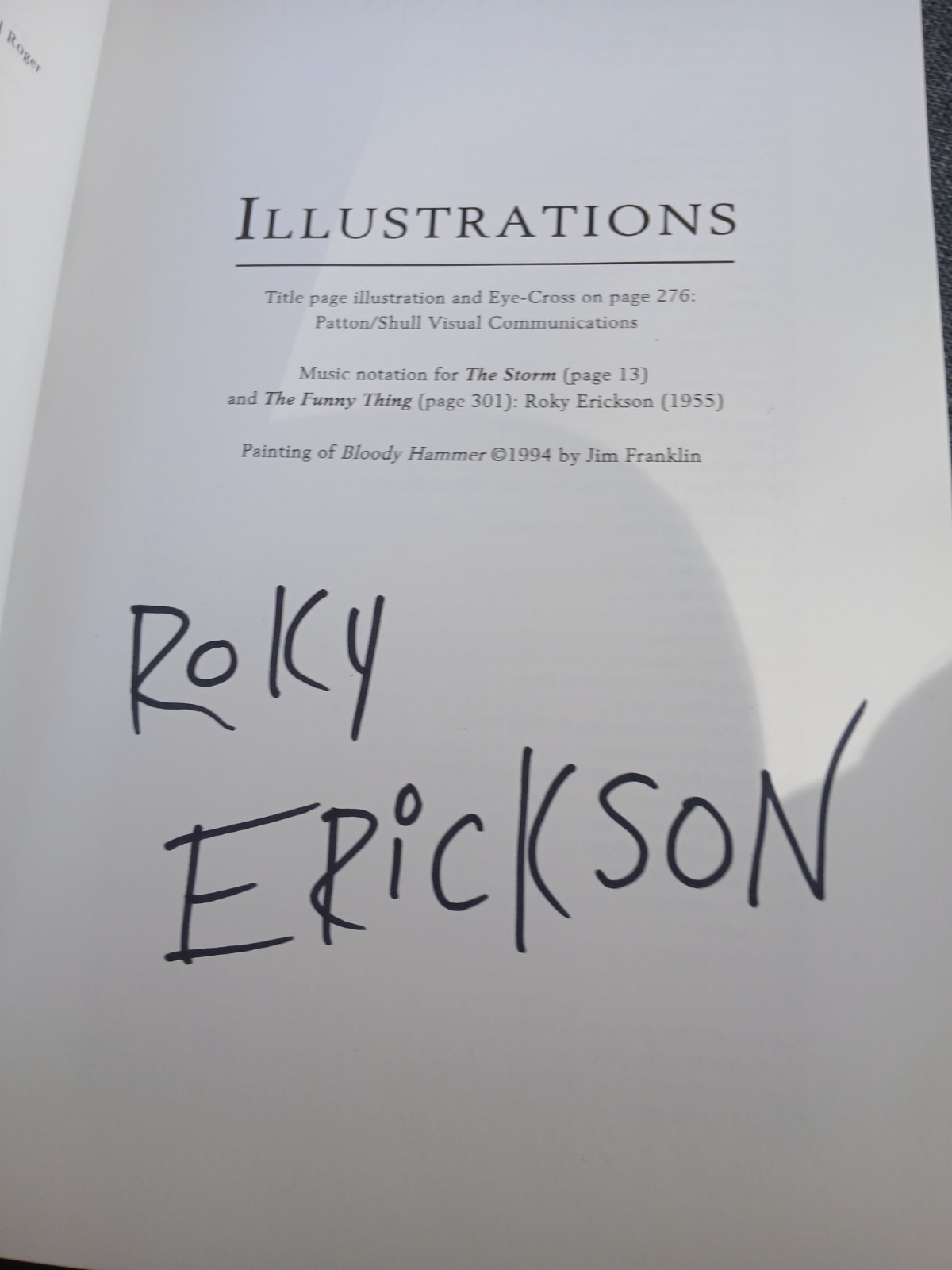 Openers II; 2.13.61; Erickson, Roky; 1995; First Printing; Signed