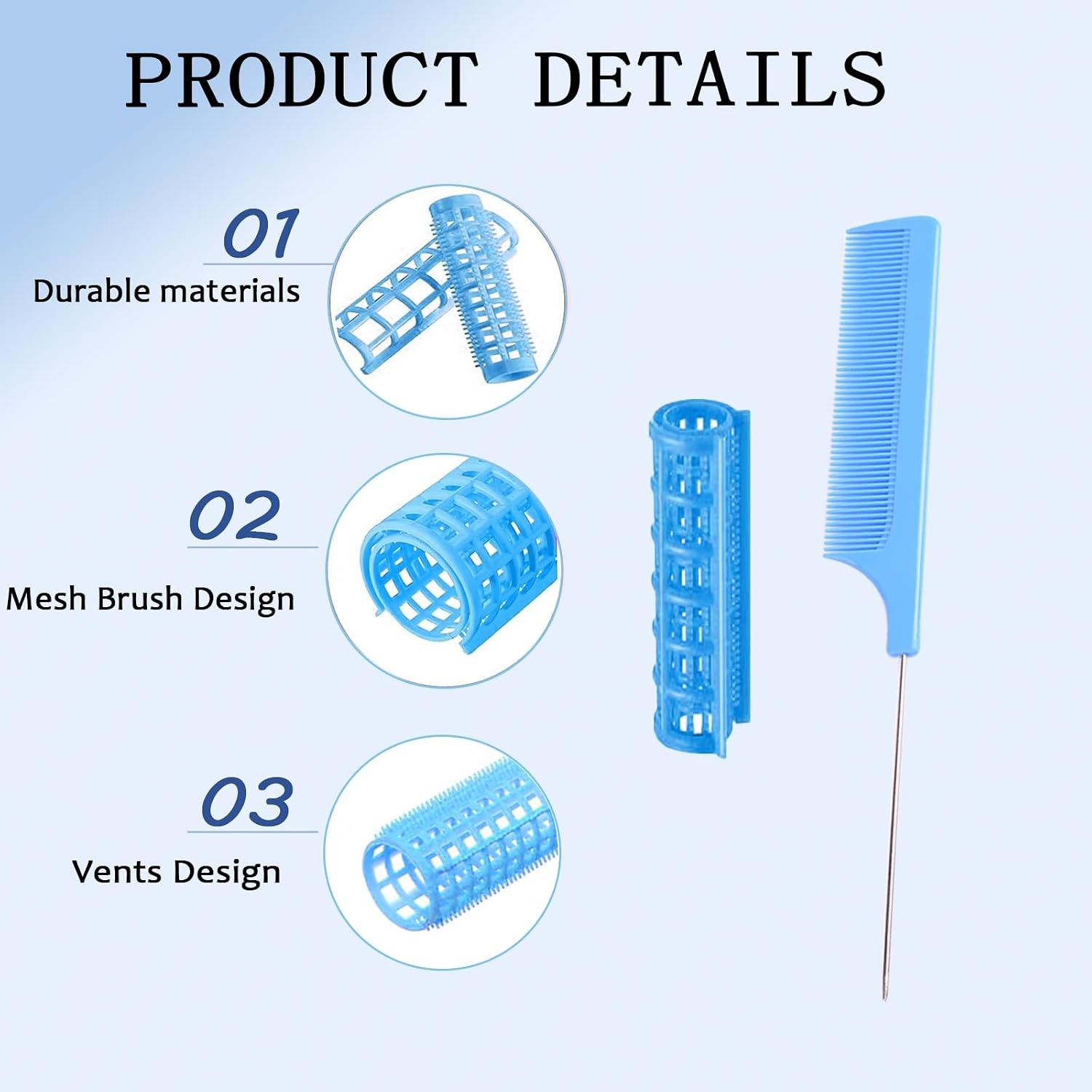 28PCS Small Plastic Hair Curlers Rollers Set, 0.6In/1.5cm Snap on Rollers Self