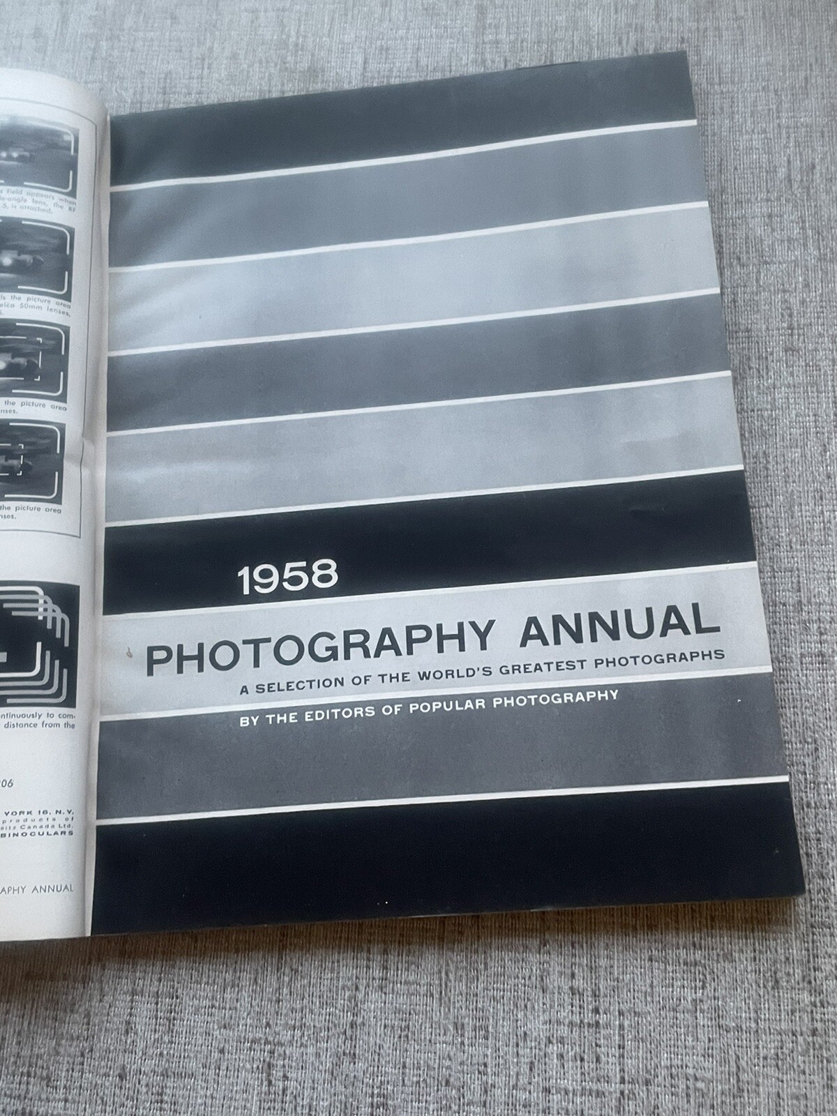 PHOTOGRAPHY ANNUAL 1958 Vintage Compiled Popular Photography LOOK 250 Pages!