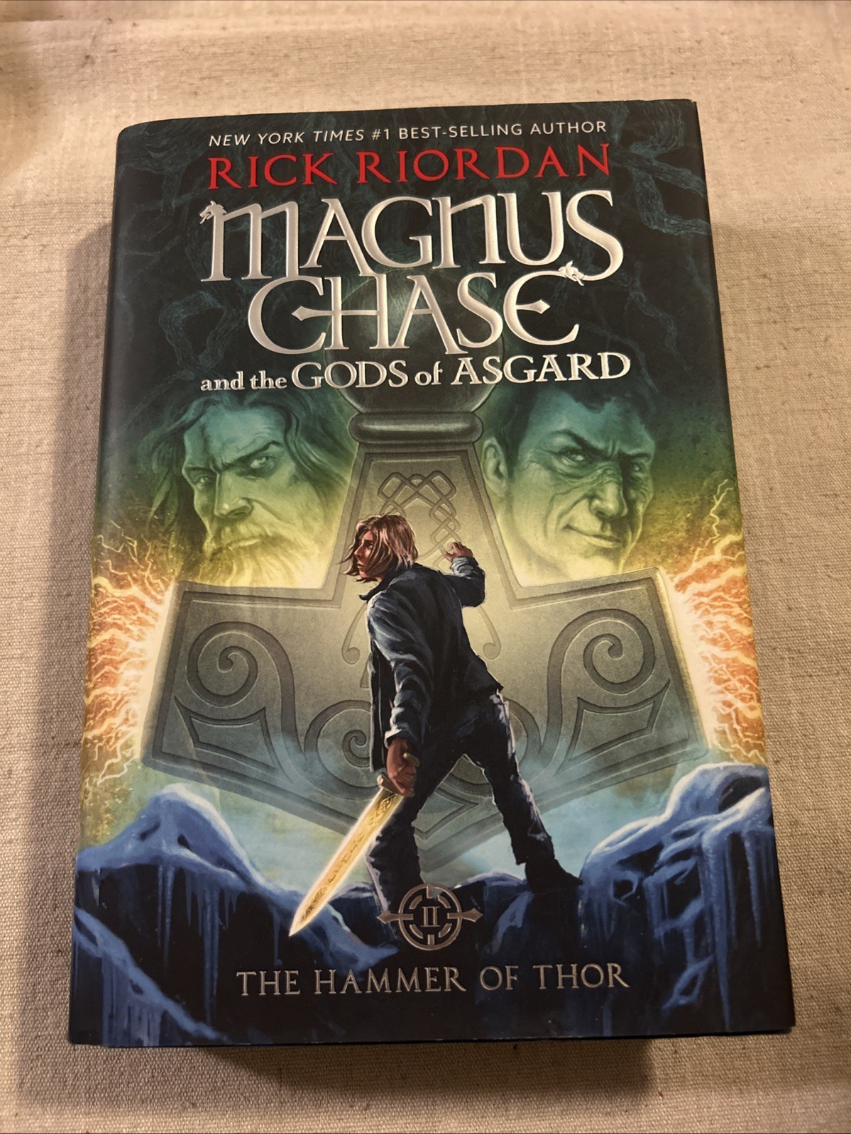 Signed Magnus Chase and the Gods of Asgard, Hammer of Thor, HC DJ Rick Riordan