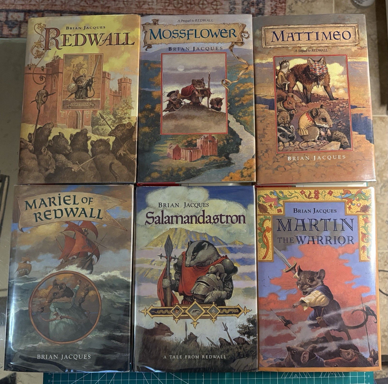 Redwall Books 1-6 (Redwall to Martin The Warrior) Brian Jacques Gorgeous VG-F!!