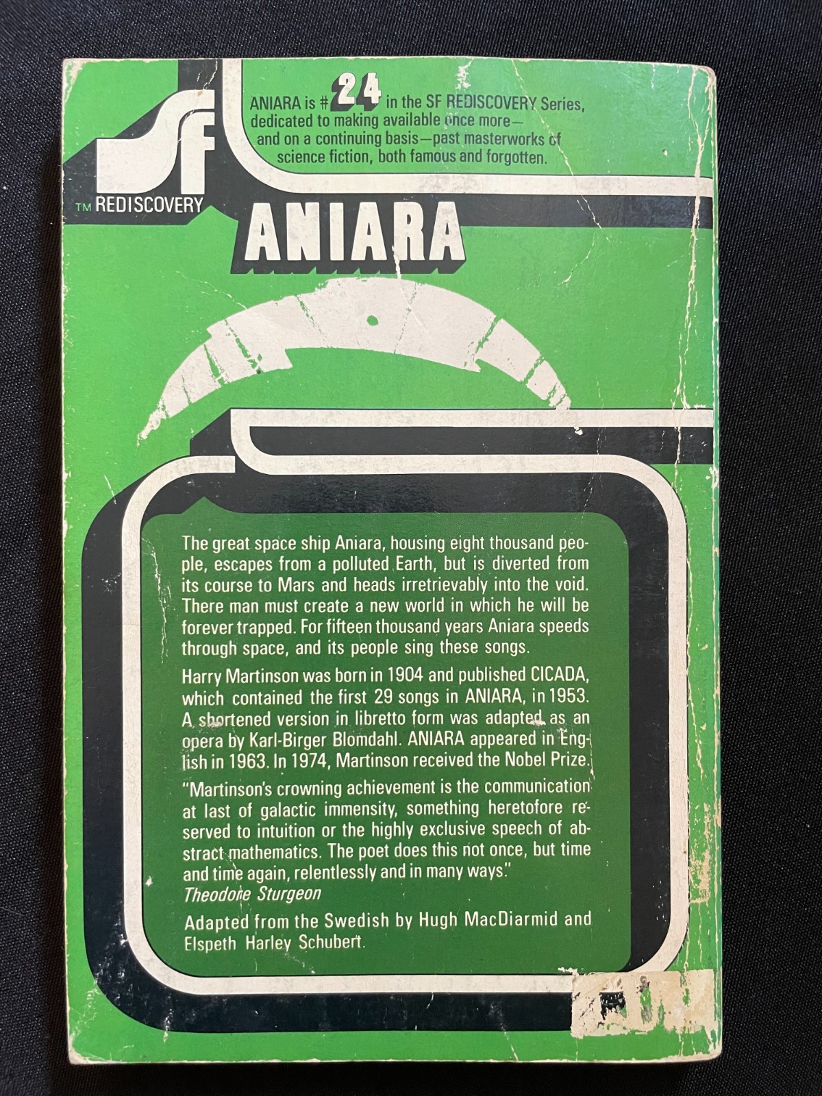 “Aniara: A Review of Man in Time & Space” Harry Martinson SF Rediscovery (SC)