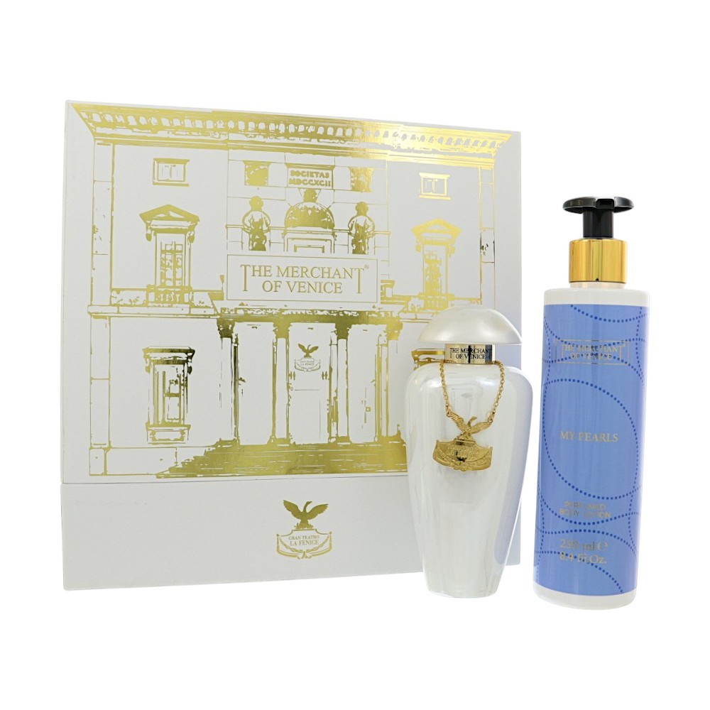 My Pearls 2 Pc Gift Set – 3.4Oz Edp Spray, 8.4Oz Body Lotion by The Merchant