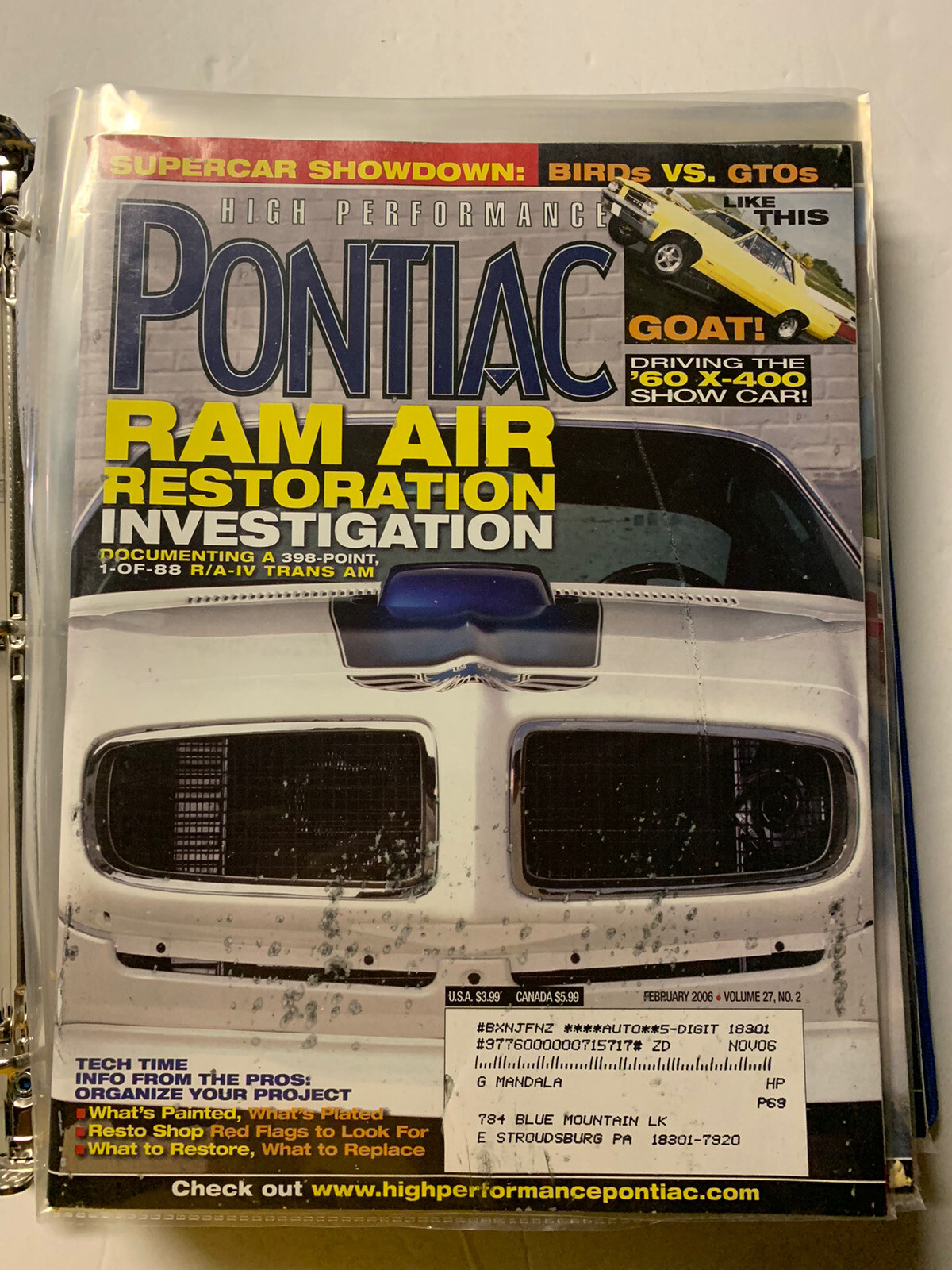 Pontiac MAGAZINE 2006… 12 In Total. Near Mint-Mint. None Finer