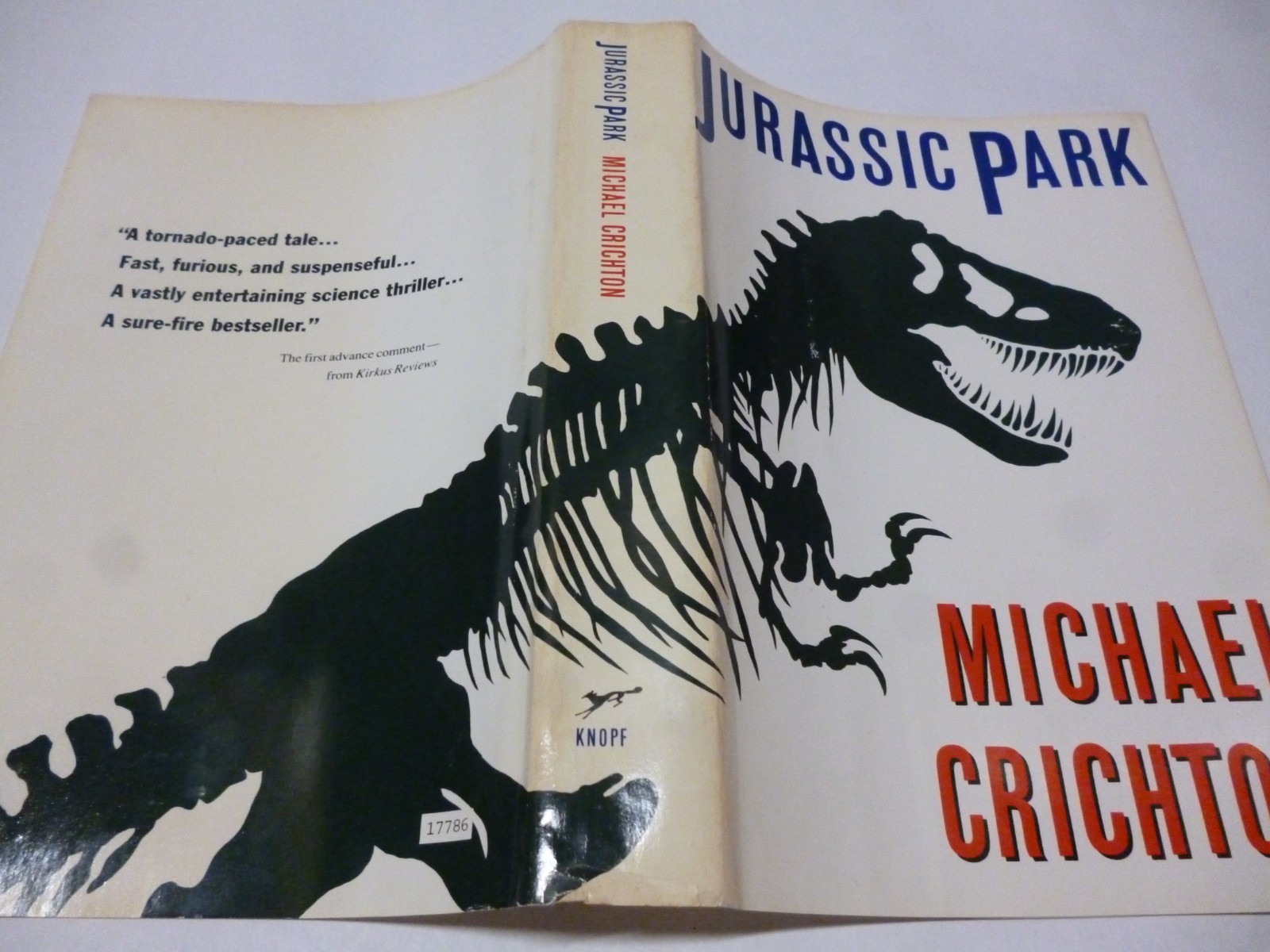 Jurassic Park by Michael Crichton 1990 Knopf Hardcover BCE Good
