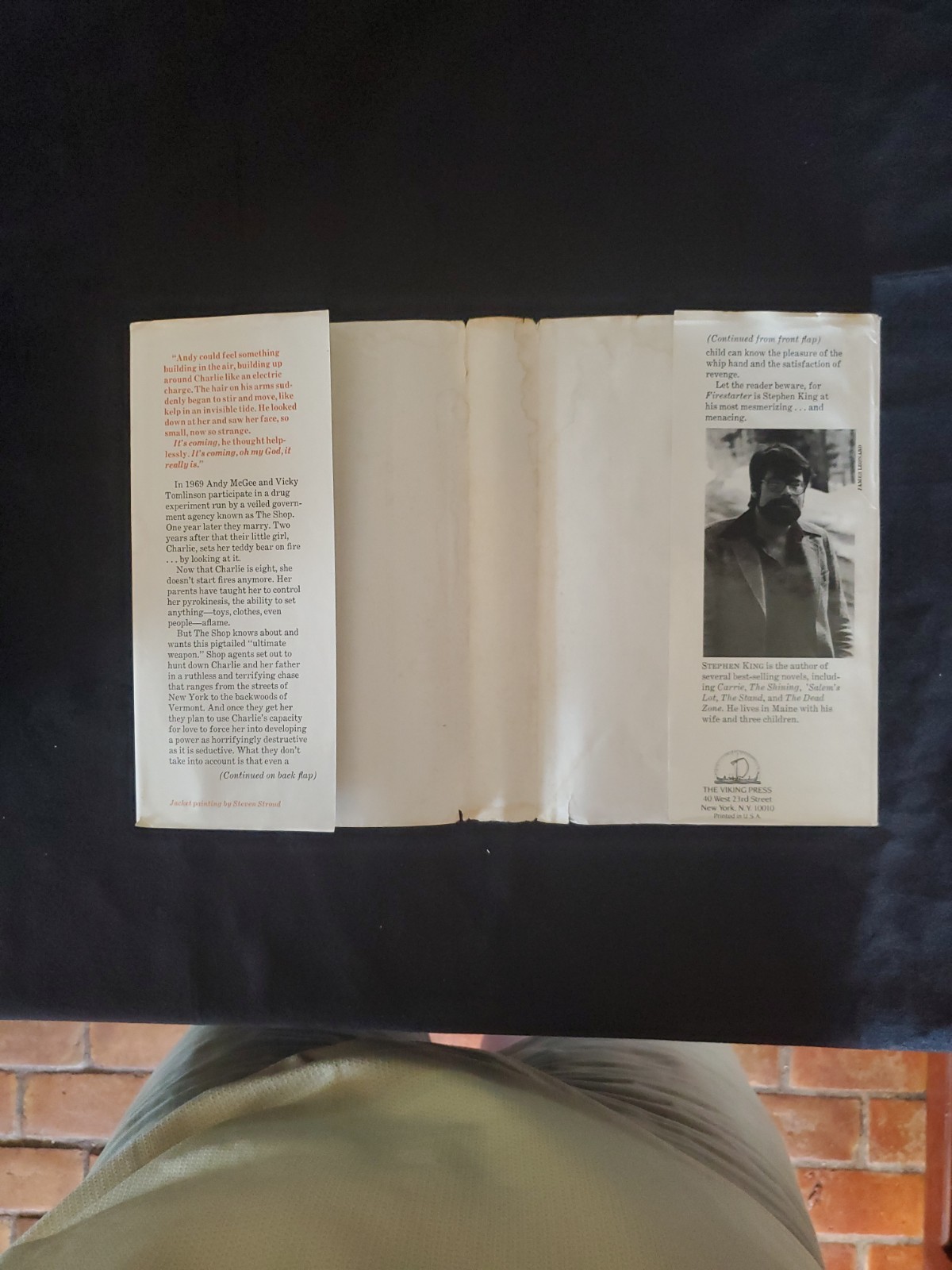 Stephen King FIRESTARTER 1980 Full Size BCE Hardcover Book Club Edition