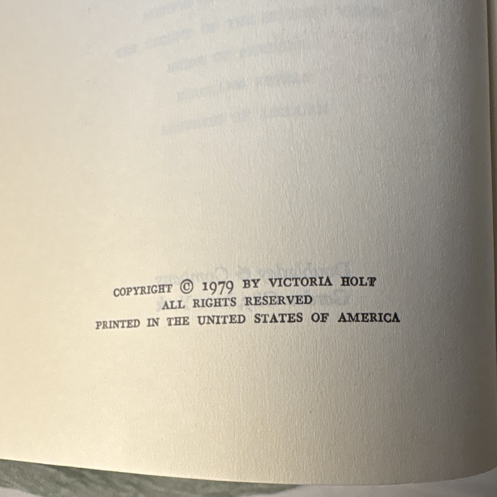 Victoria Holt The Spring of the Tiger HC DJ BCE 1979 Inscribed