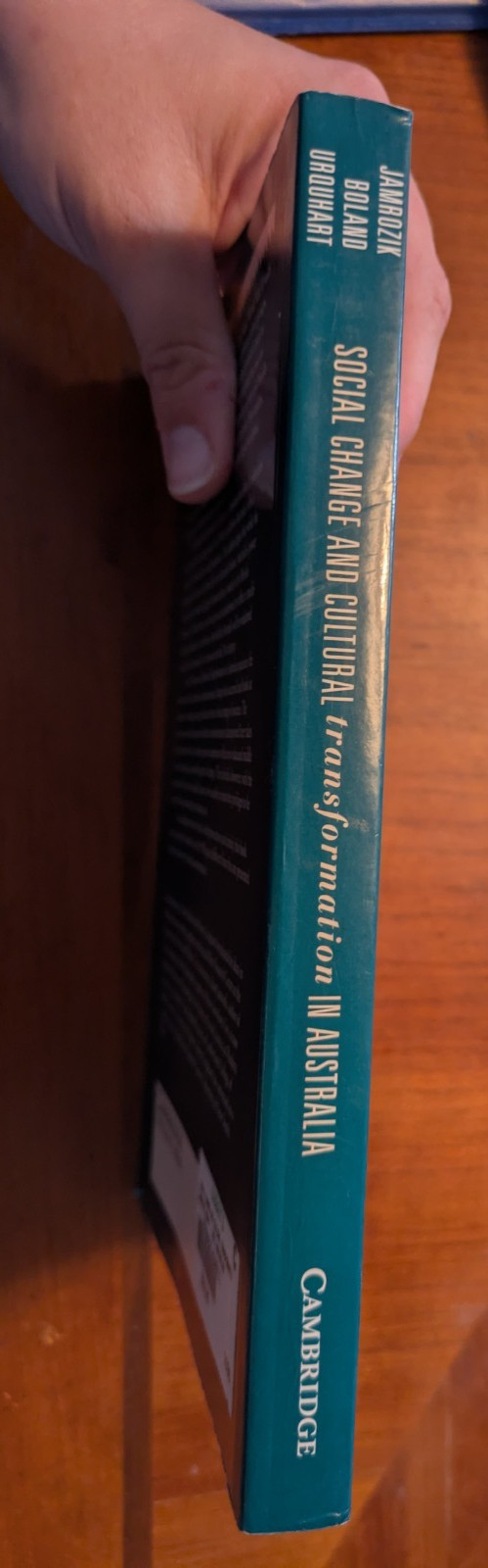 Social Change and Cultural Transformation in Australia By Adam Jamroz Cambridge