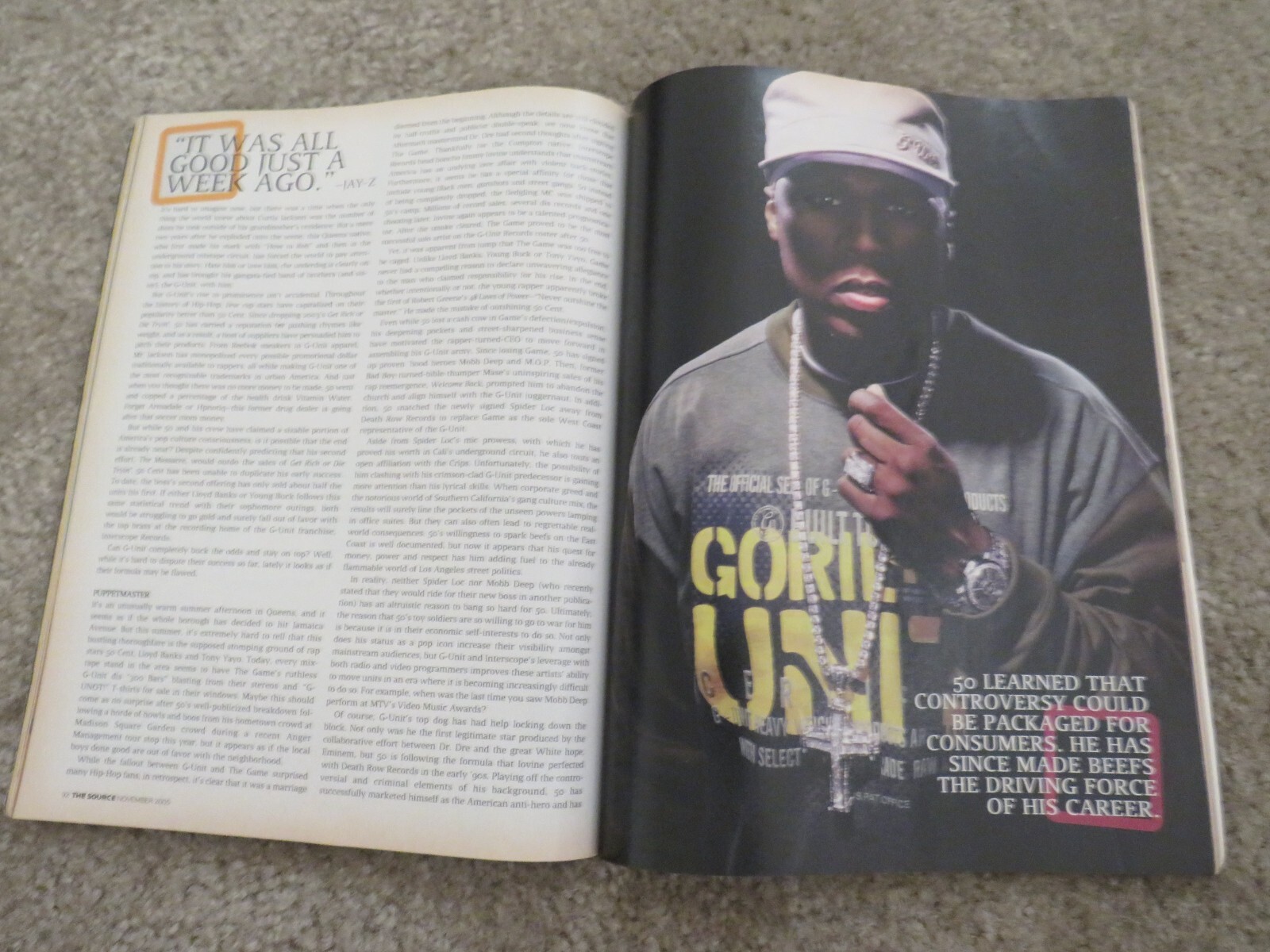 The Source magazine Rap 50 Cent G Unit King T Hot 97 Tru Life Farrakhan Spins