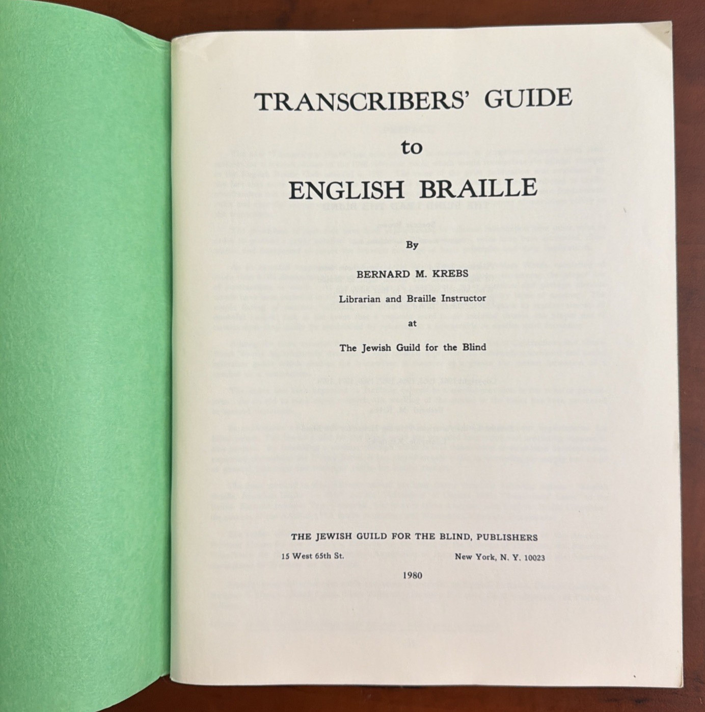 Vintage Braille Books Lot of 5 English Braille Transcribing Music Guides