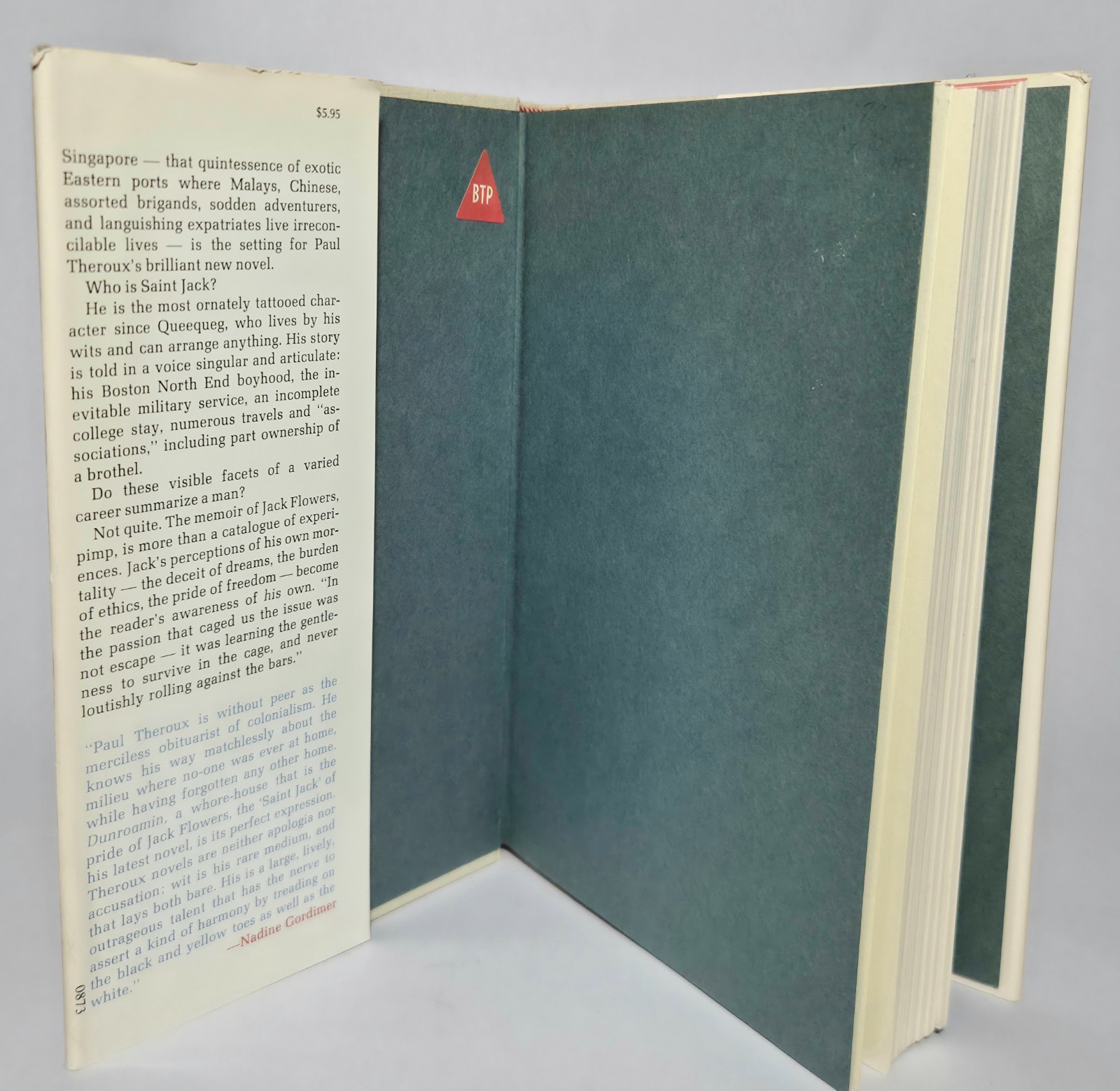 Saint Jack Paul Theroux 1973 First Edition First Printing HC $5.95 DJ